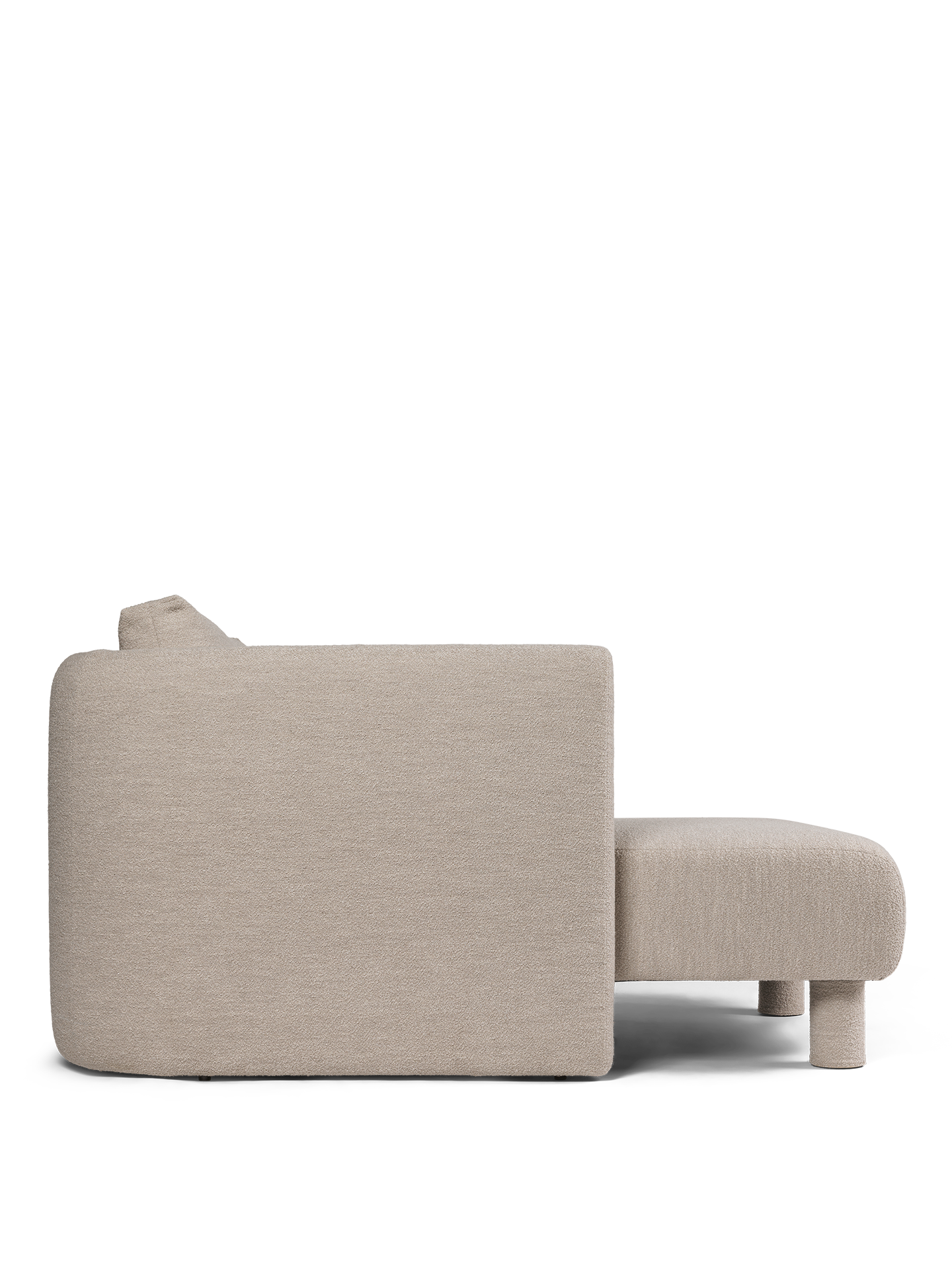 Sofa modułowa DASE - szezlong lewostronny Soft Bouclé beżowy
