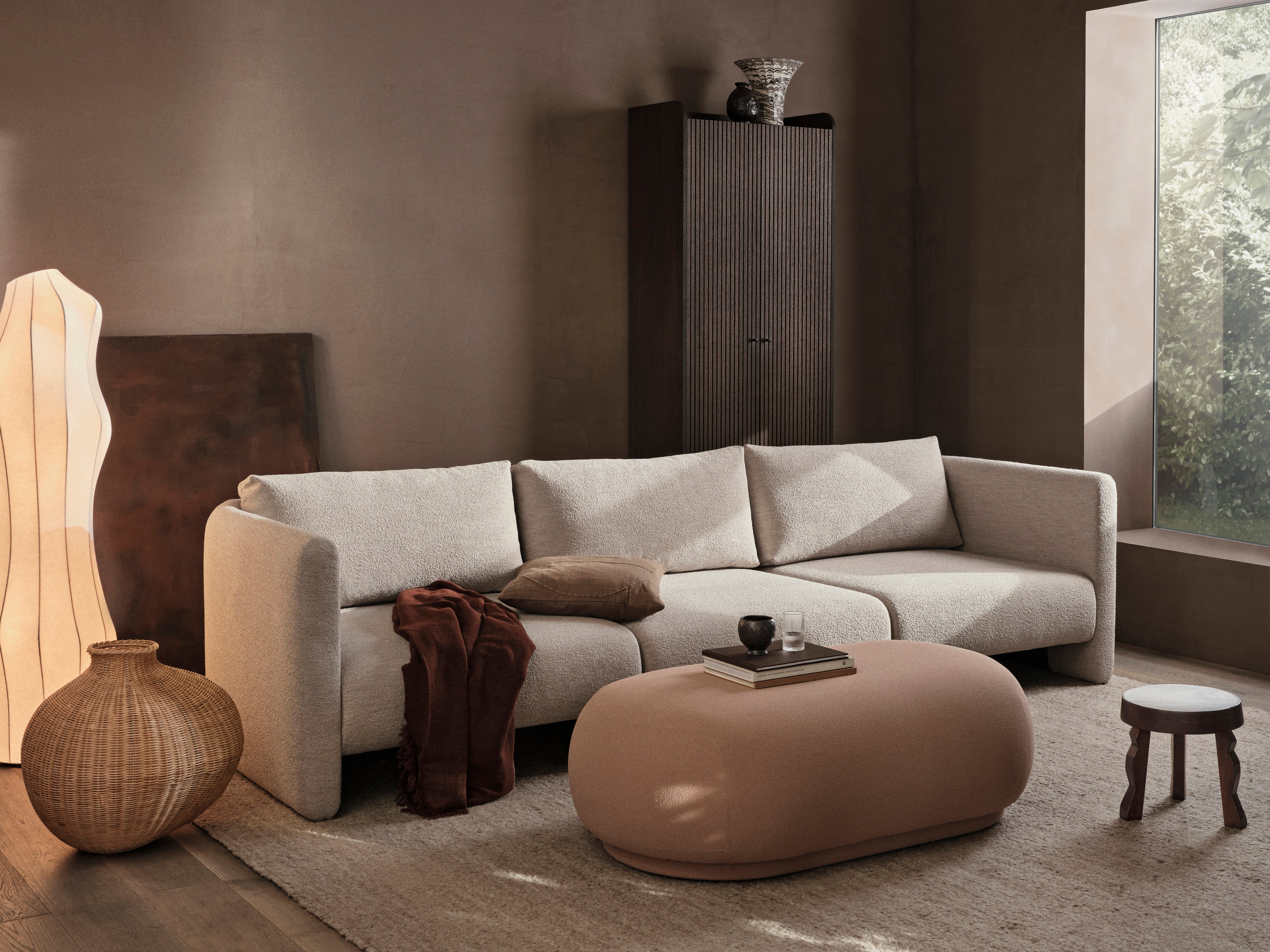 Dase modular sofa - the middle element of Soft Bouclé beige