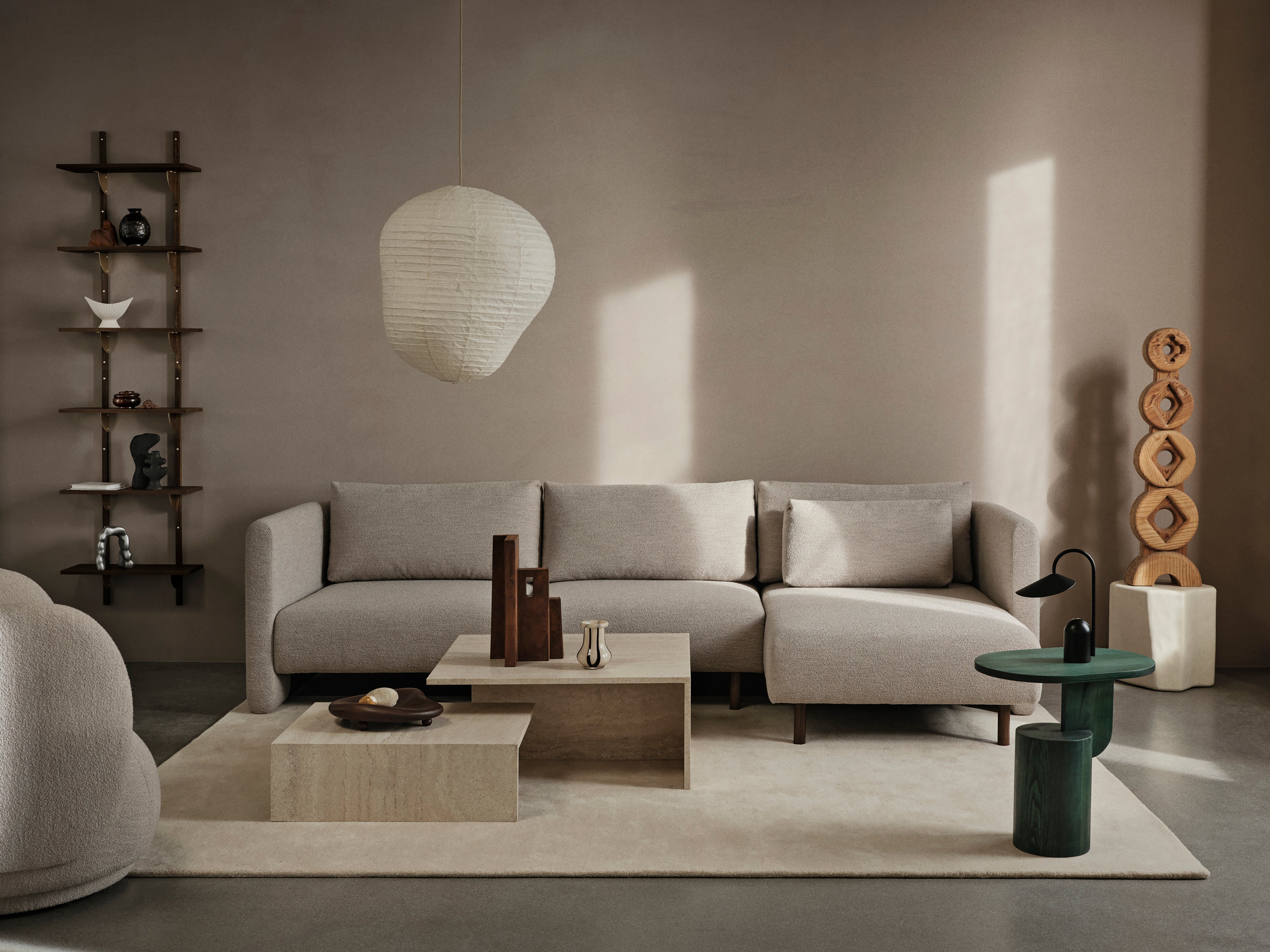Sofa modułowa DASE - szezlong prawostronny tapicerowany