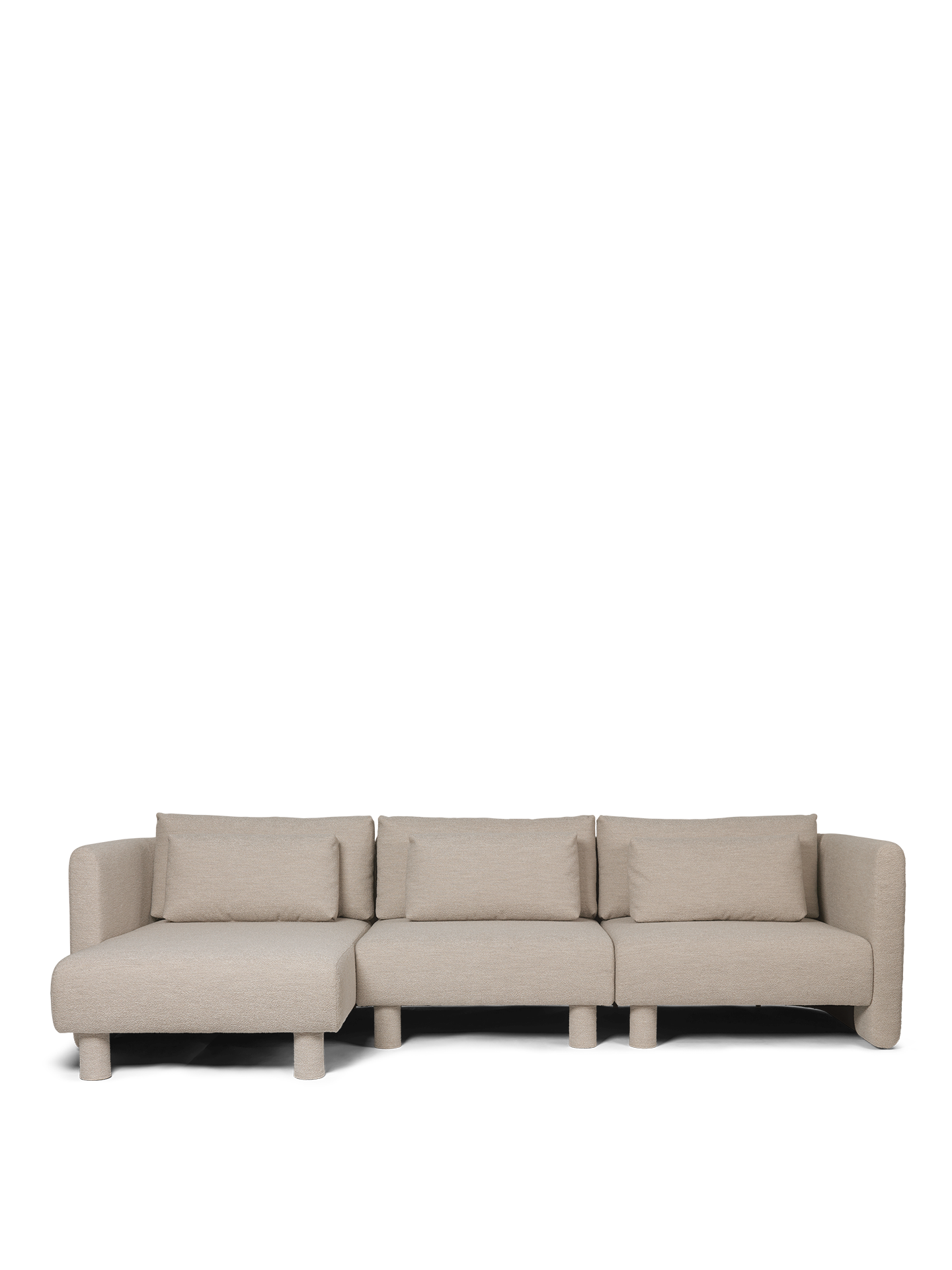 Dase modular sofa - the middle element of Soft Bouclé beige