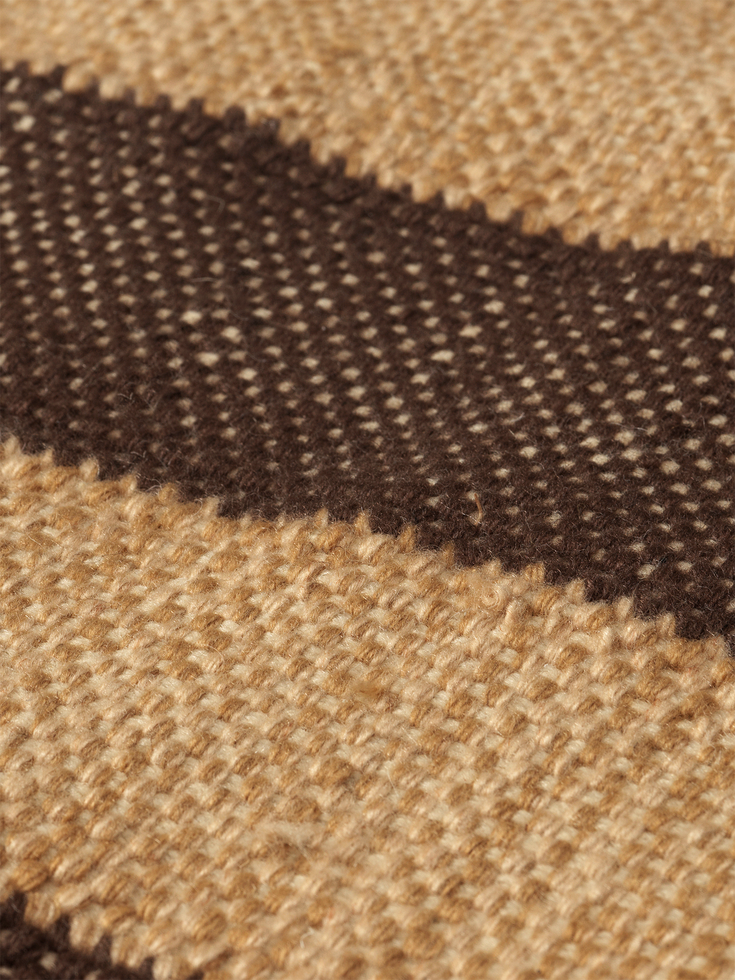 IVES Teppich Schokolade mit Beige 