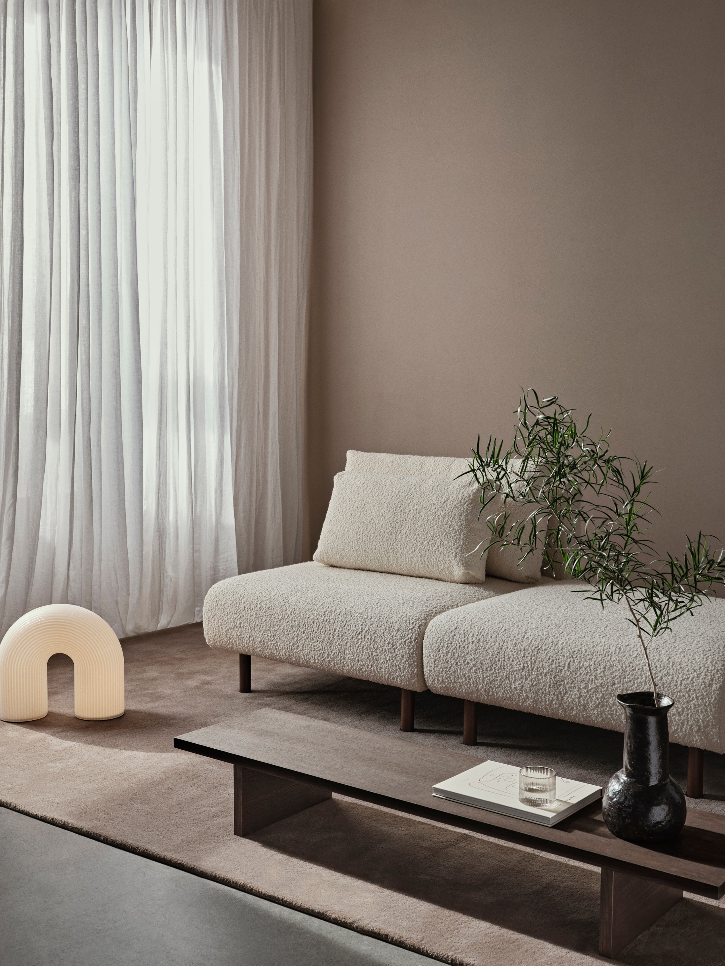 Sofa modułowa DASE - puf Nordic Bouclé złamana biel