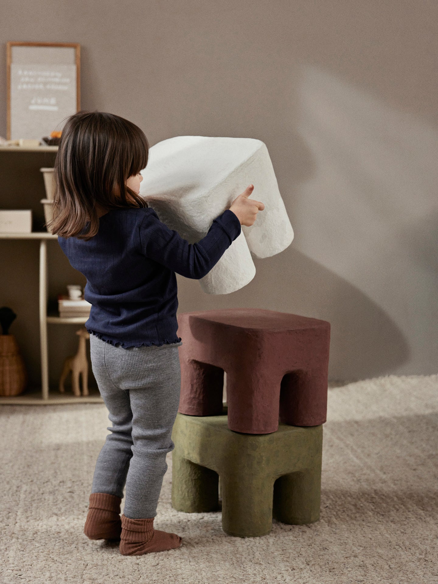 PODO Hocker rotbraun
