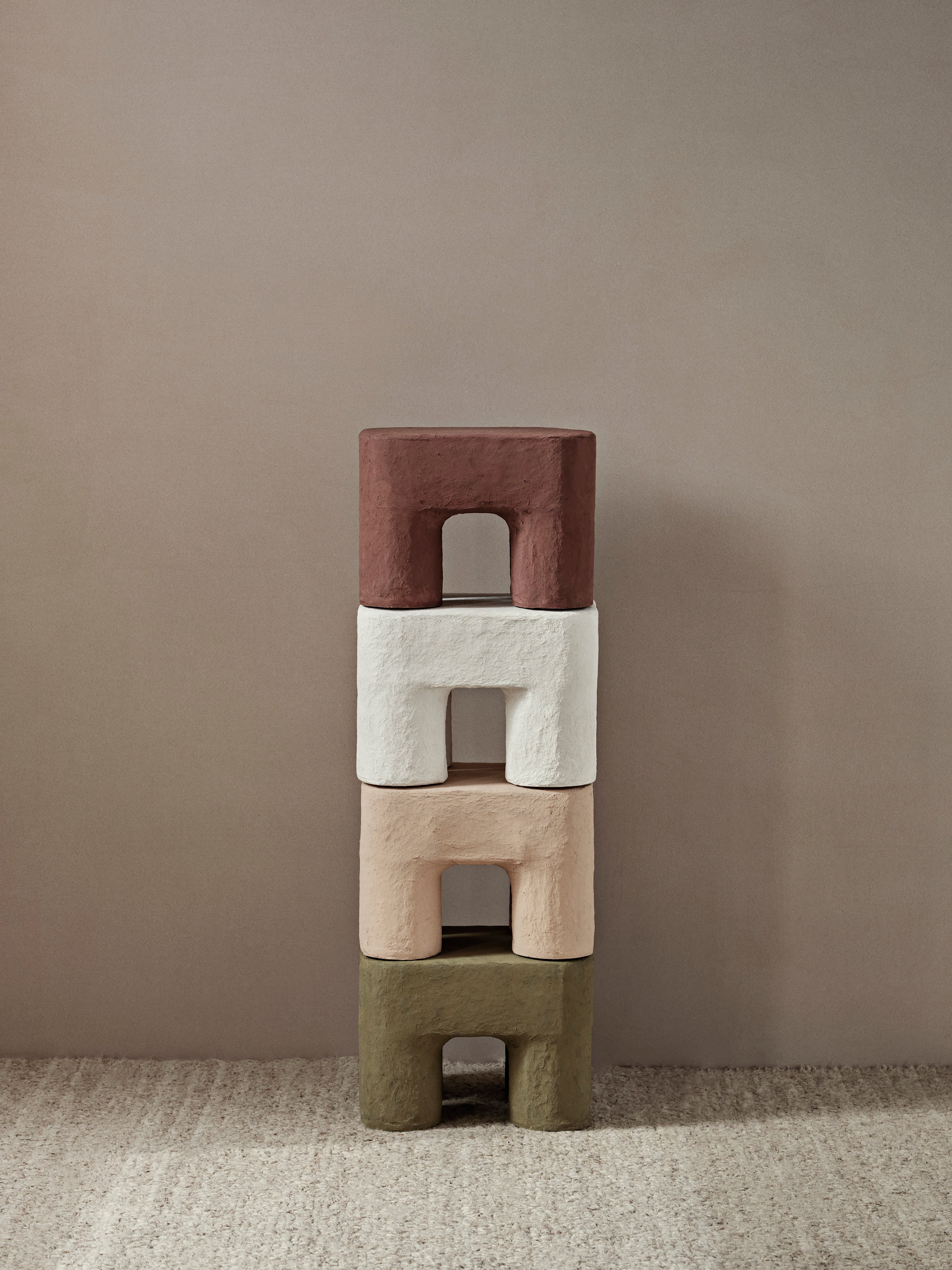 PODO Hocker rotbraun