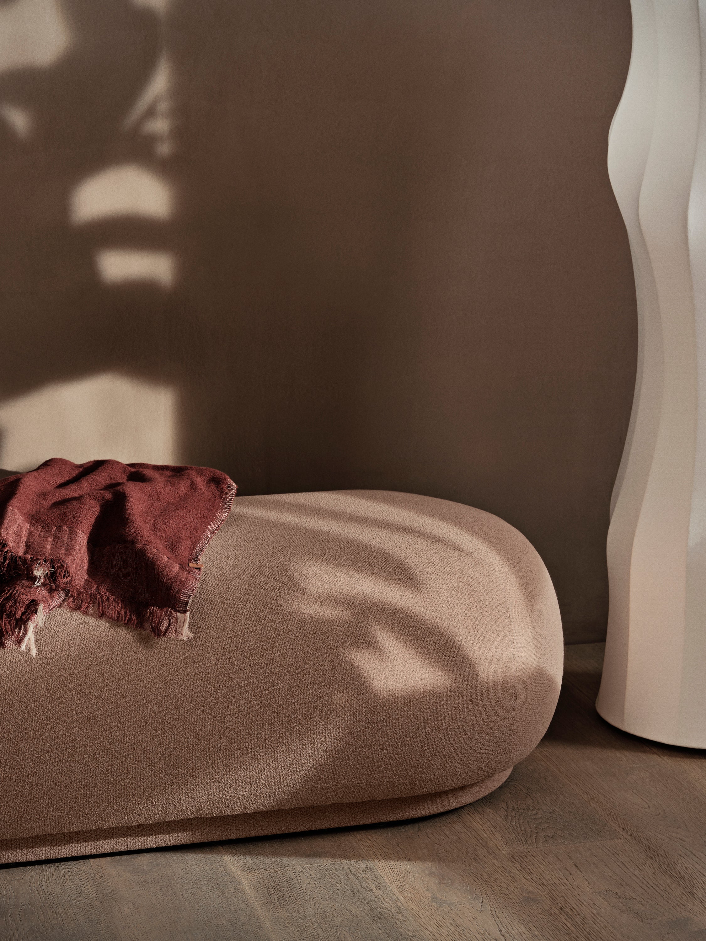 Upholstered rico ottoman