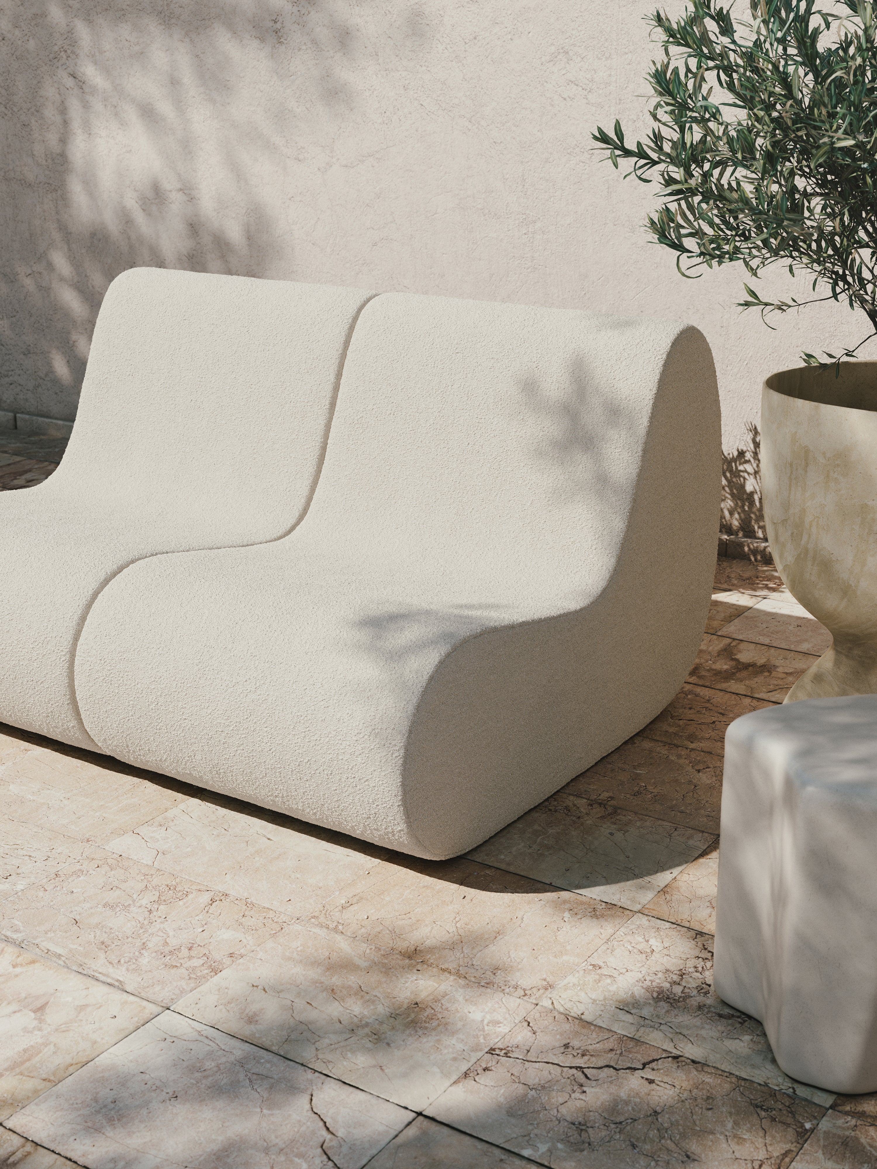 Sofa modułowa zewnętrzna ROULI złamana biel