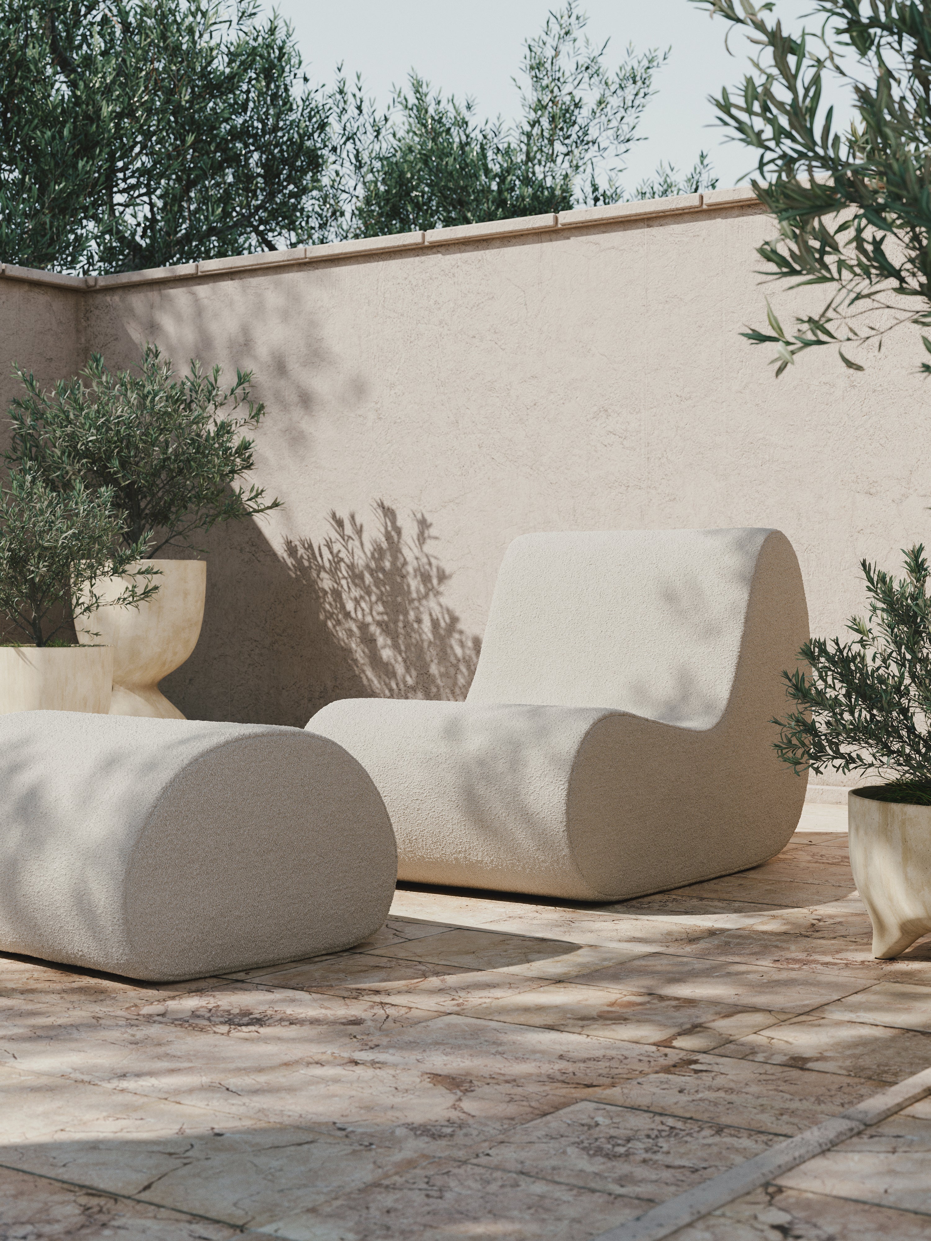 Sofa modułowa zewnętrzna ROULI złamana biel