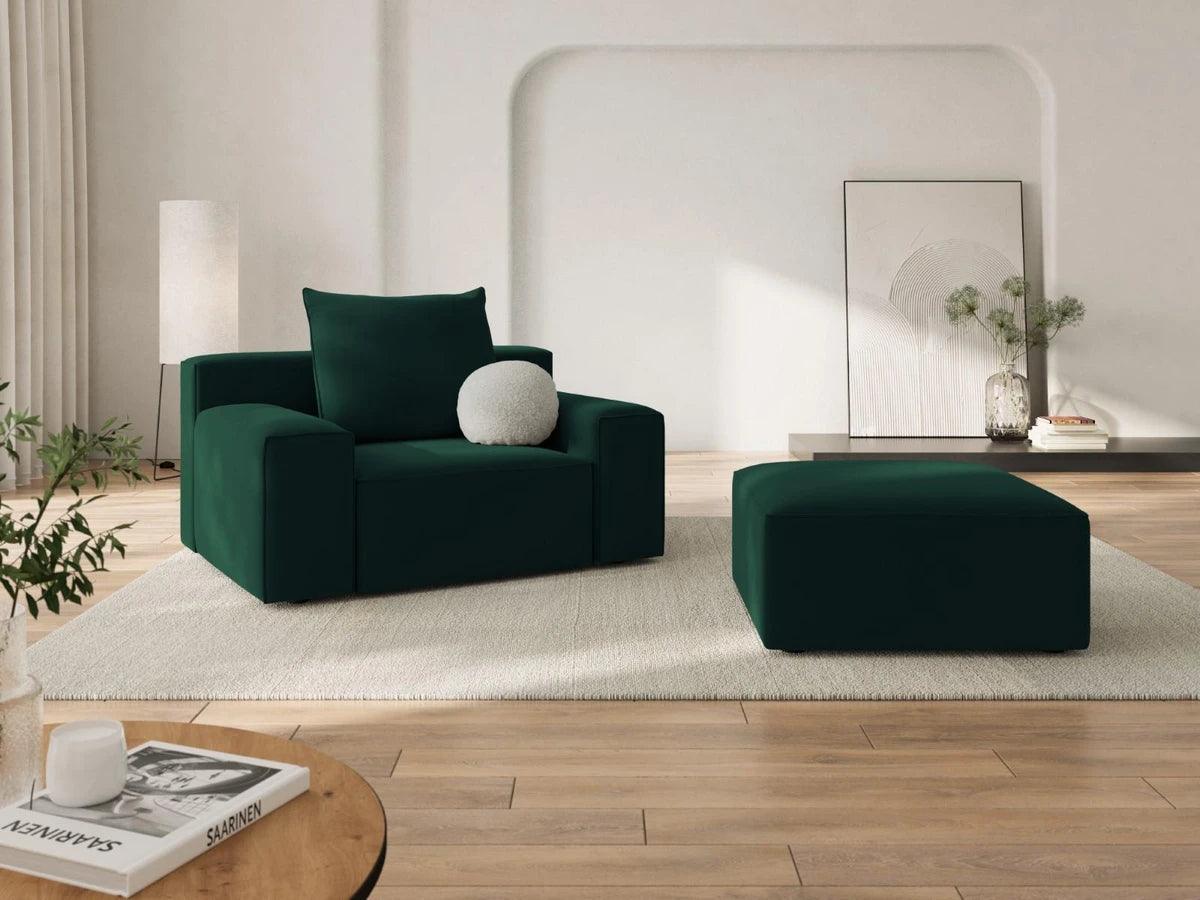 Fotel aksamitny IVY butelkowa zieleń Mazzini Sofas    Eye on Design