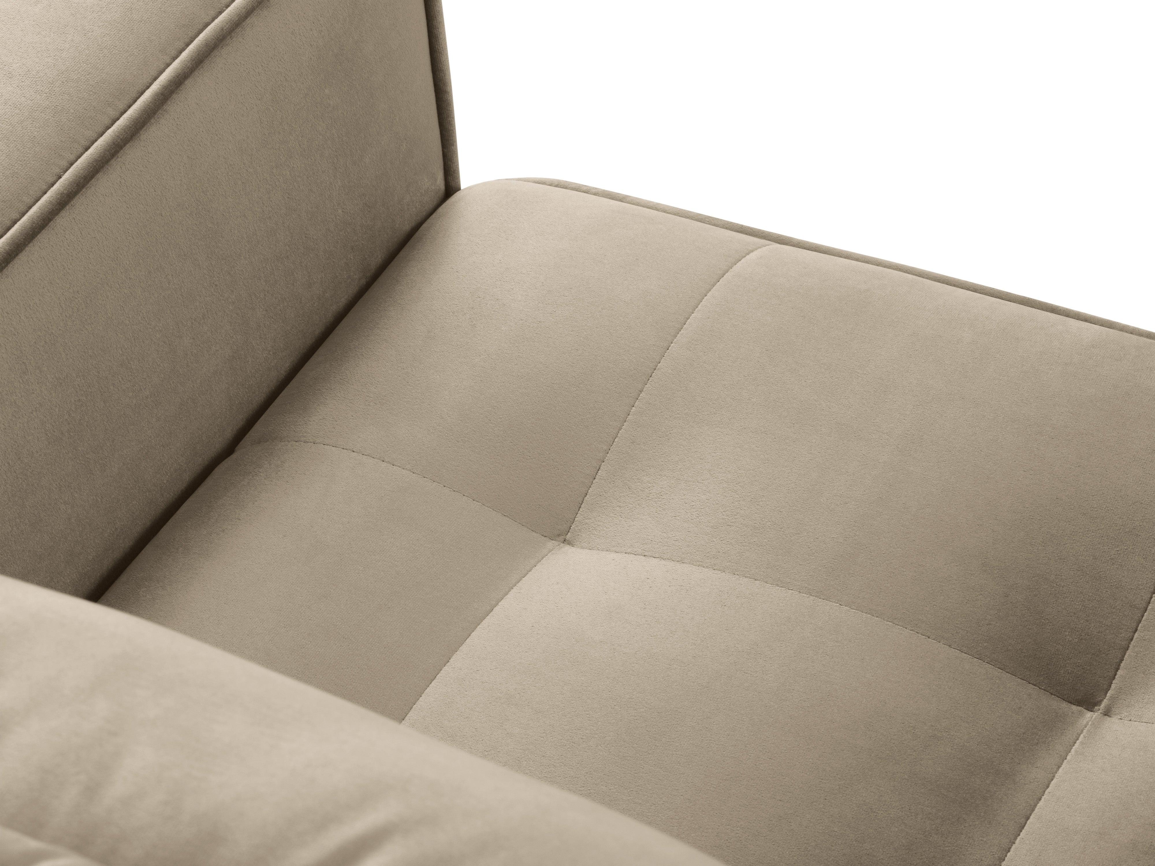Fotel aksamitny TRIOMPHE beżowy ze złotą podstawą Interieurs 86    Eye on Design