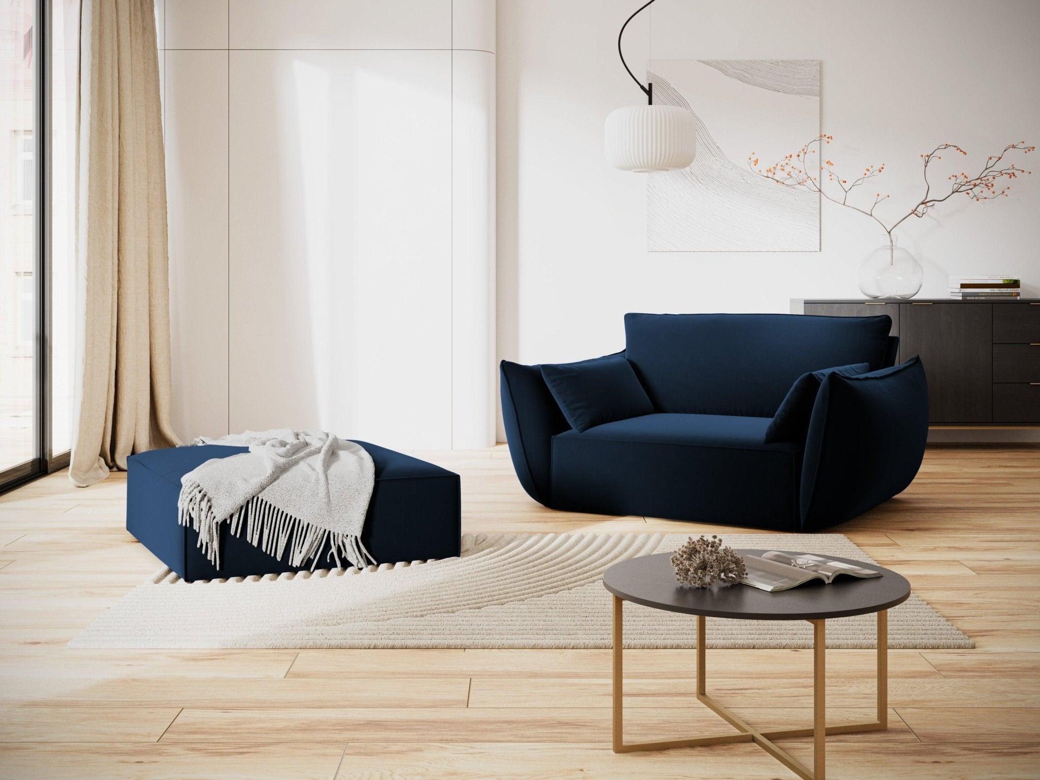 Fotel aksamitny VANDA granatowy Mazzini Sofas    Eye on Design