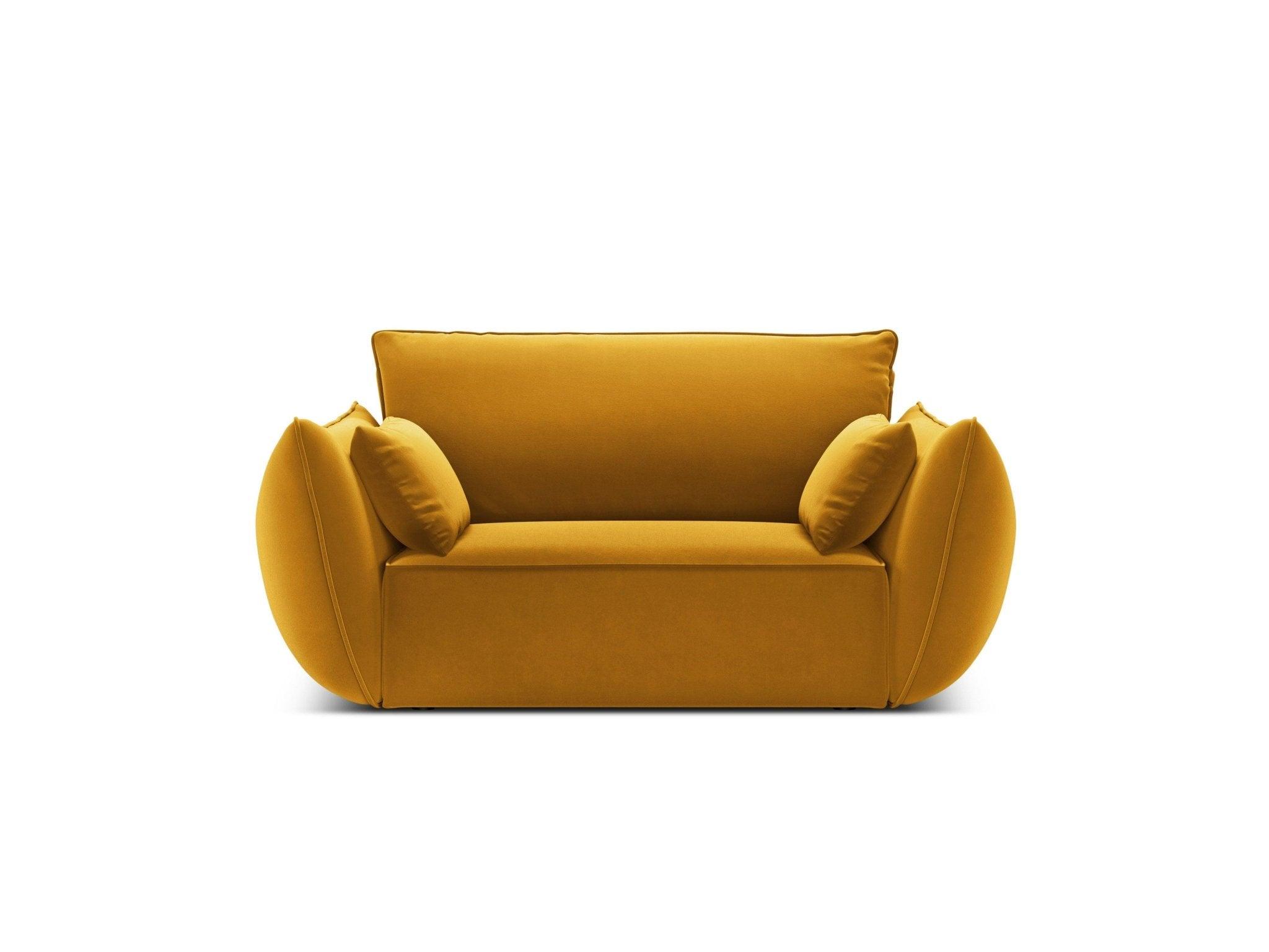 Fotel aksamitny VANDA musztardowy Mazzini Sofas    Eye on Design