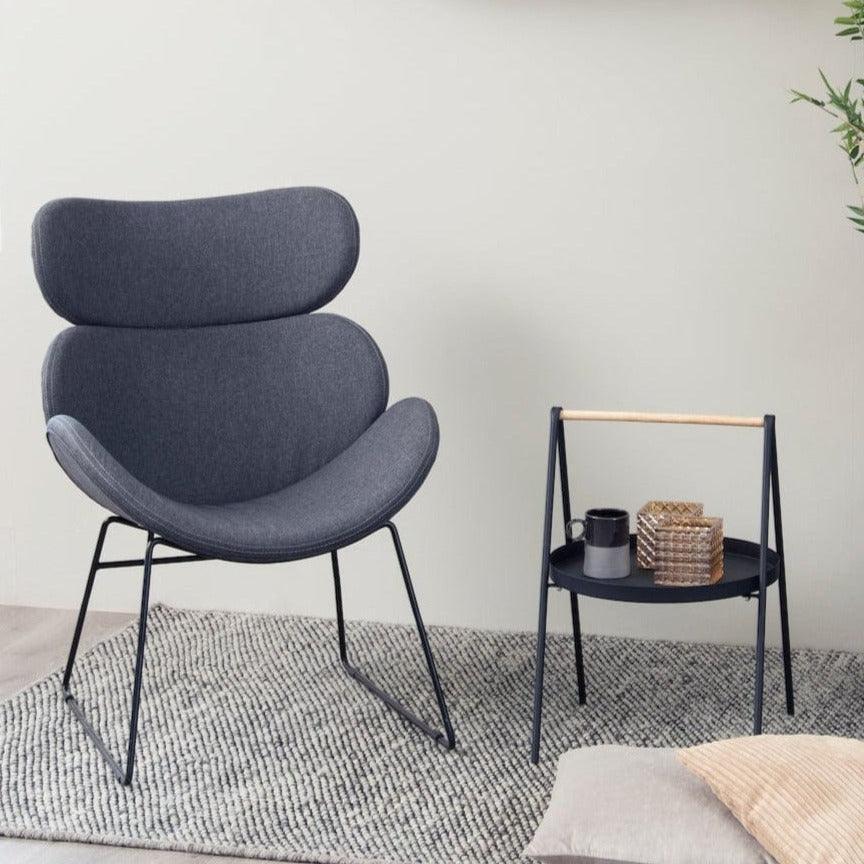 Fotel NILSEN szary z czarną podstawą Home Essentials    Eye on Design