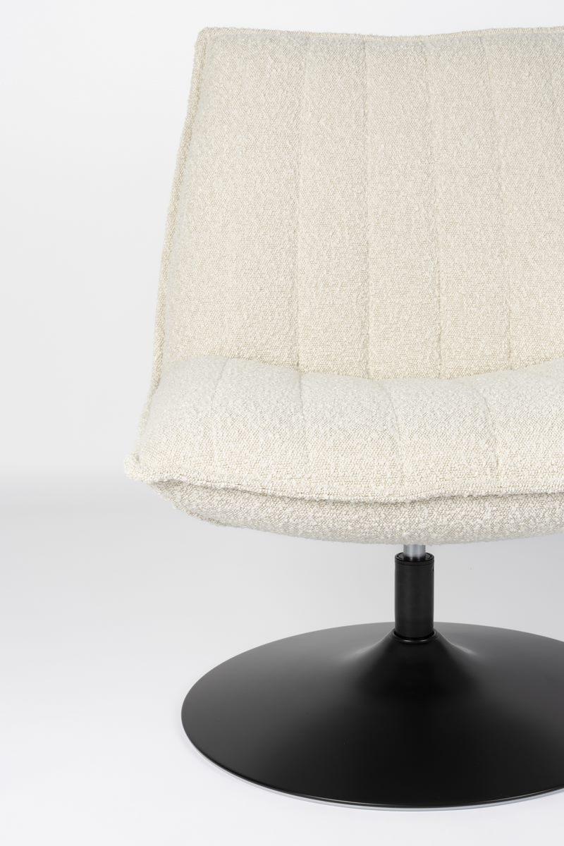 Fotel obrotowy JAX boucle biały White Label Living    Eye on Design