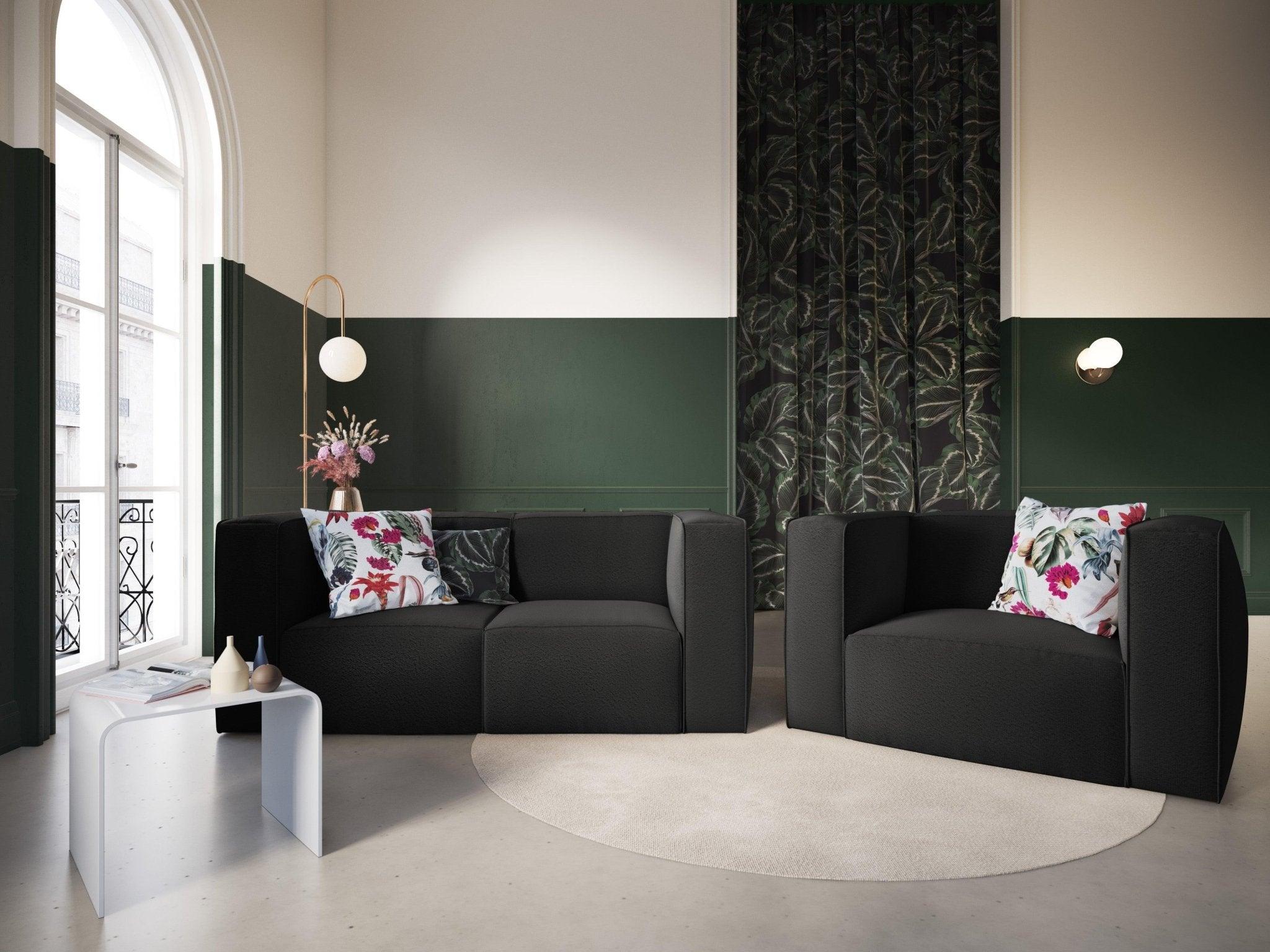 Fotel w tkaninie bouclé MUSE czarny CXL by Christian Lacroix    Eye on Design
