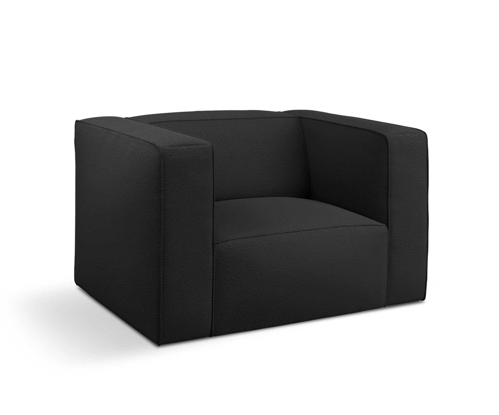 Fotel w tkaninie bouclé MUSE czarny CXL by Christian Lacroix    Eye on Design