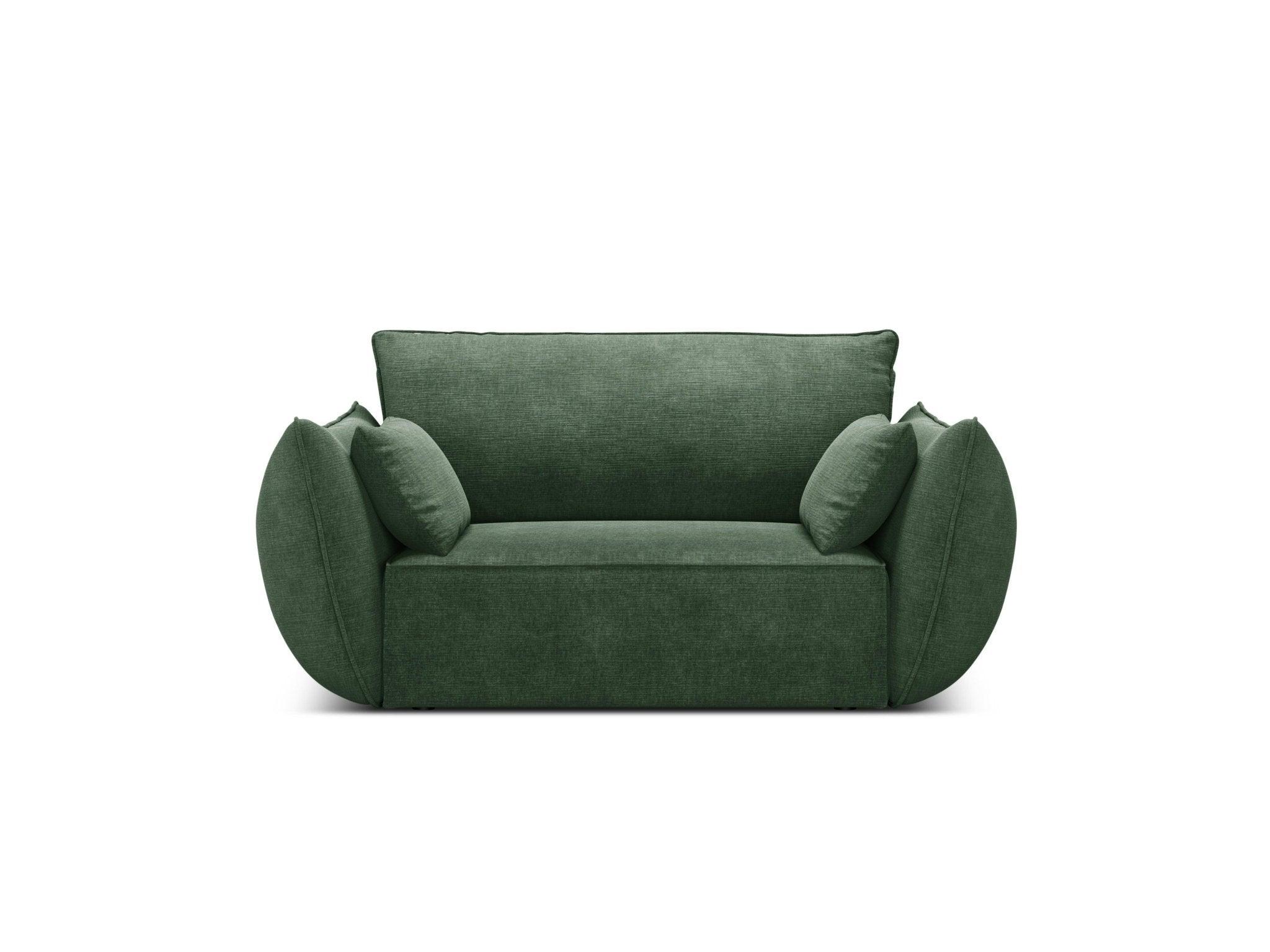 Fotel w tkaninie szenilowej VANDA butelkowa zieleń Mazzini Sofas    Eye on Design