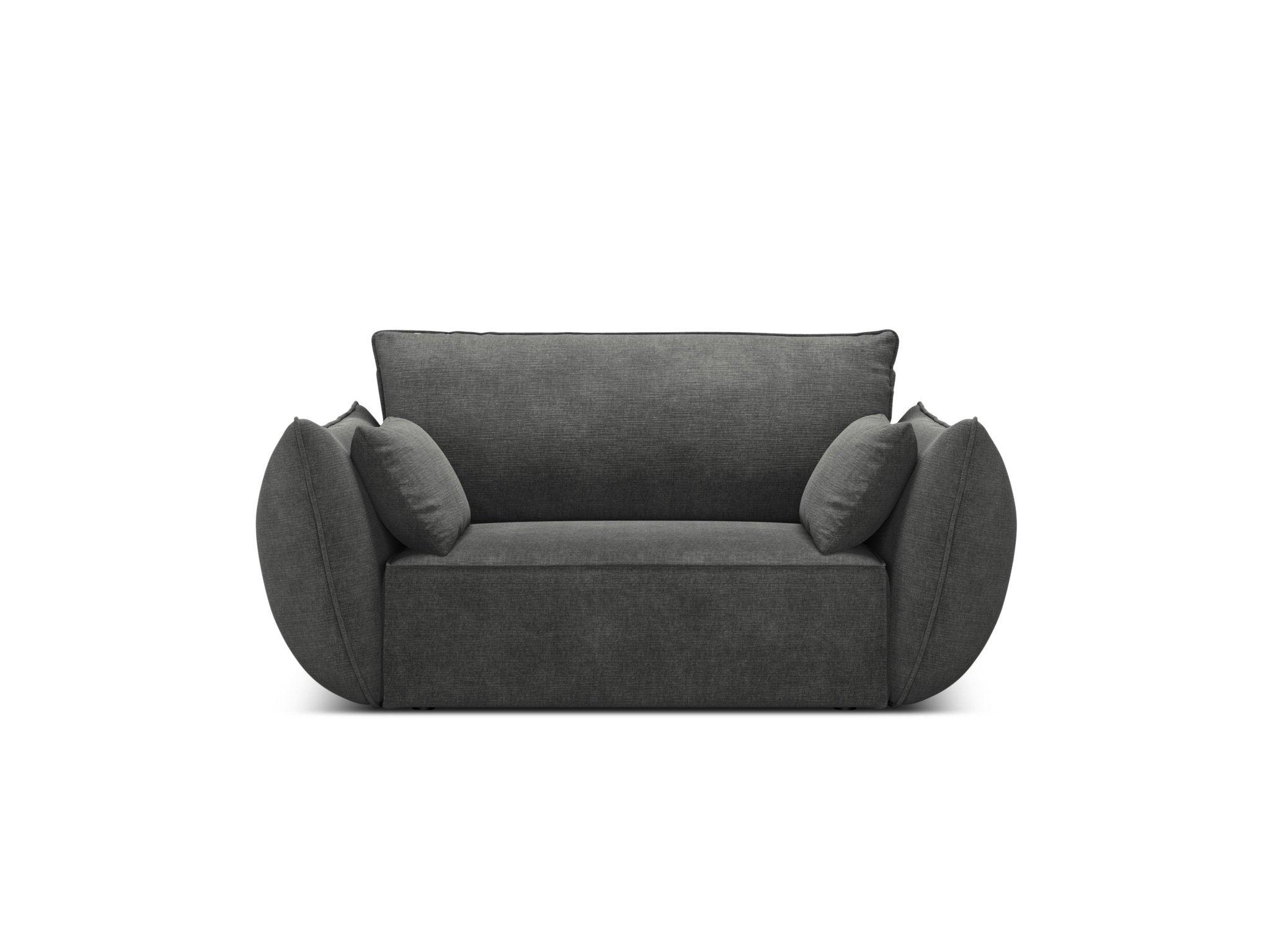 Fotel w tkaninie szenilowej VANDA ciemnoszary Mazzini Sofas    Eye on Design