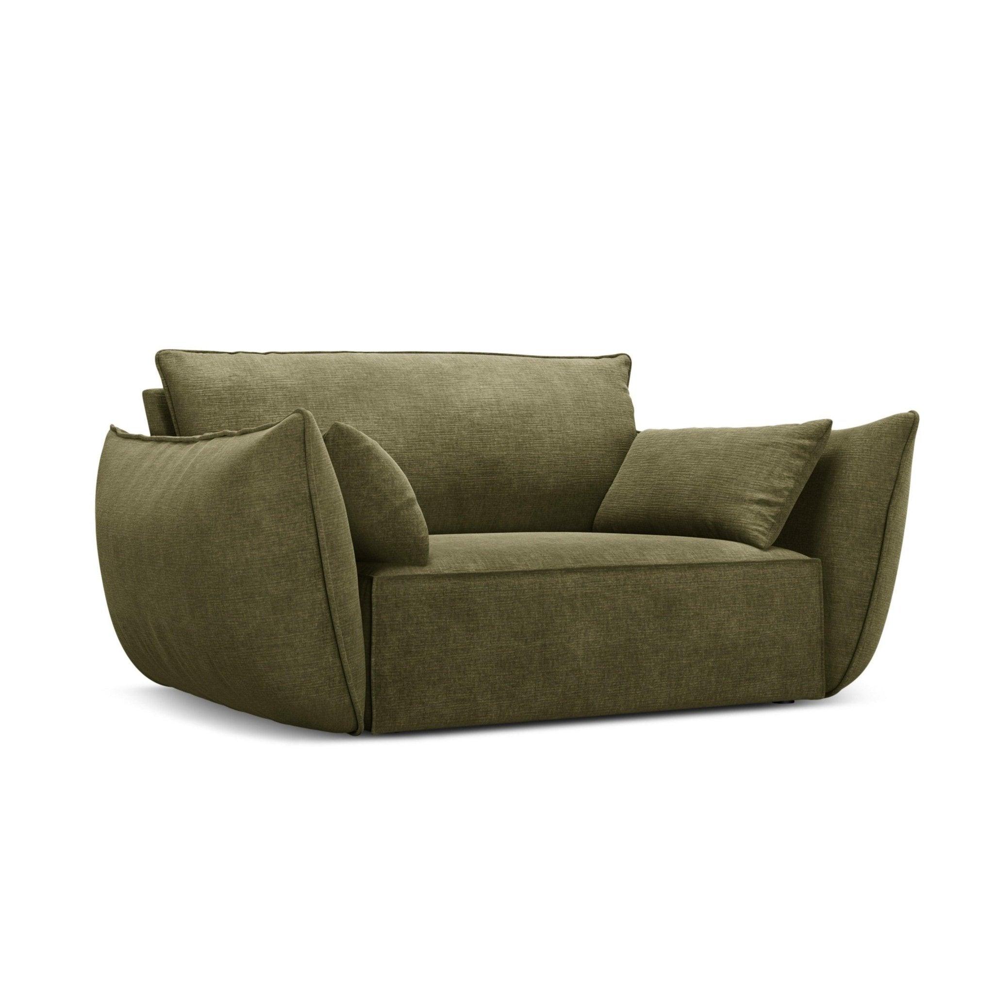 Fotel w tkaninie szenilowej VANDA zielony Mazzini Sofas    Eye on Design