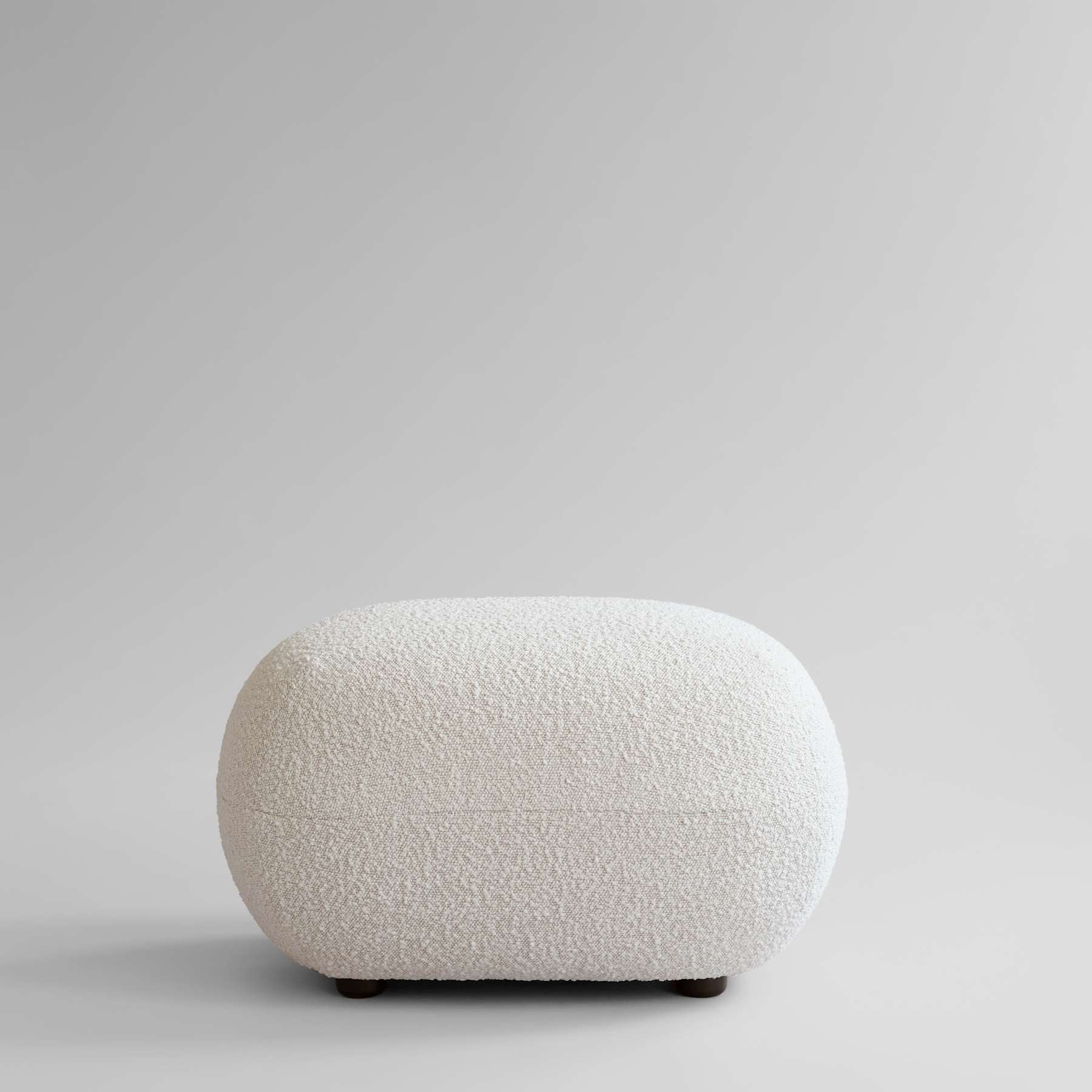 TOE Fußhocker weißer Bouclé 