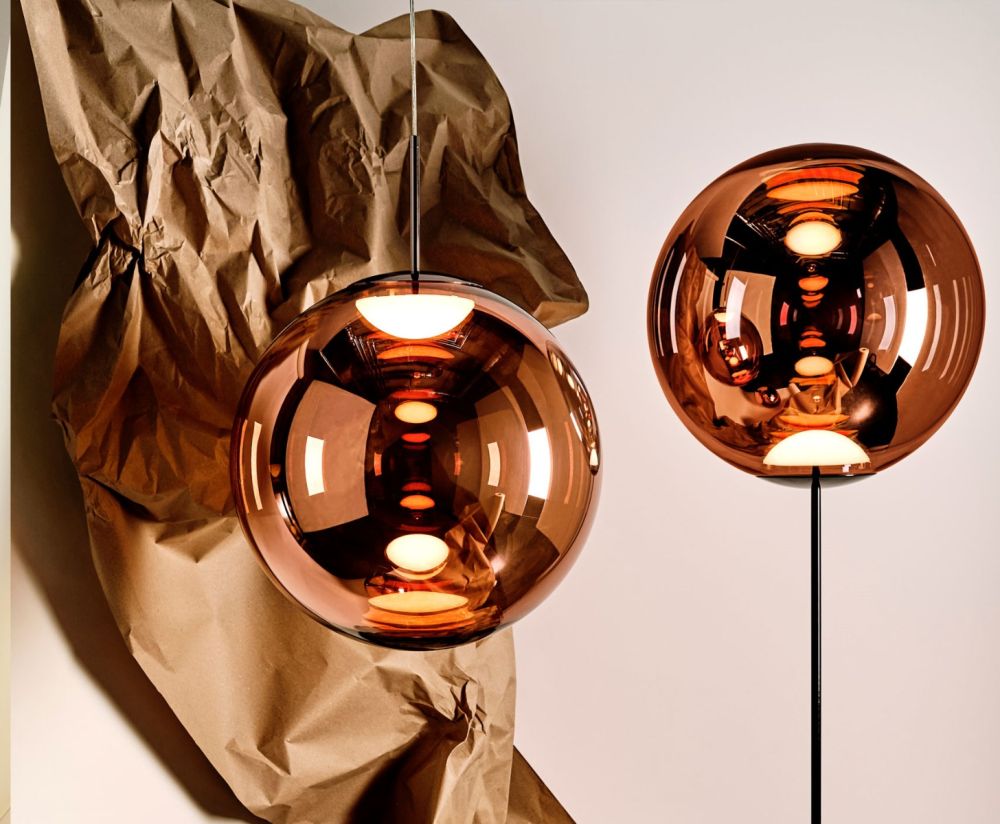 Lampa podłogowa GLOBE CONE miedziany