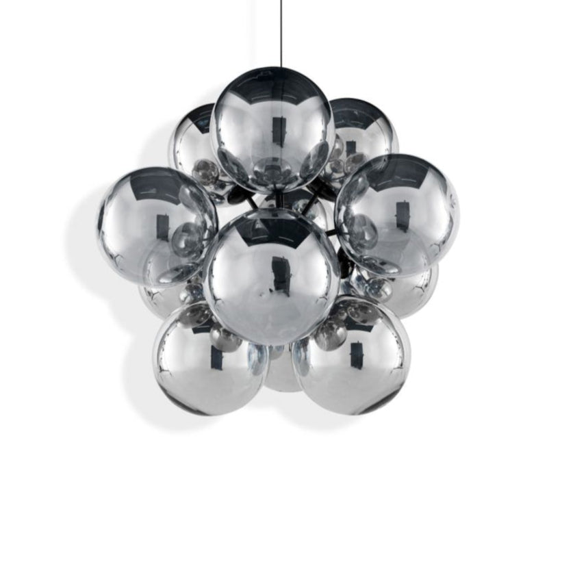 Globe silver burst chandelier