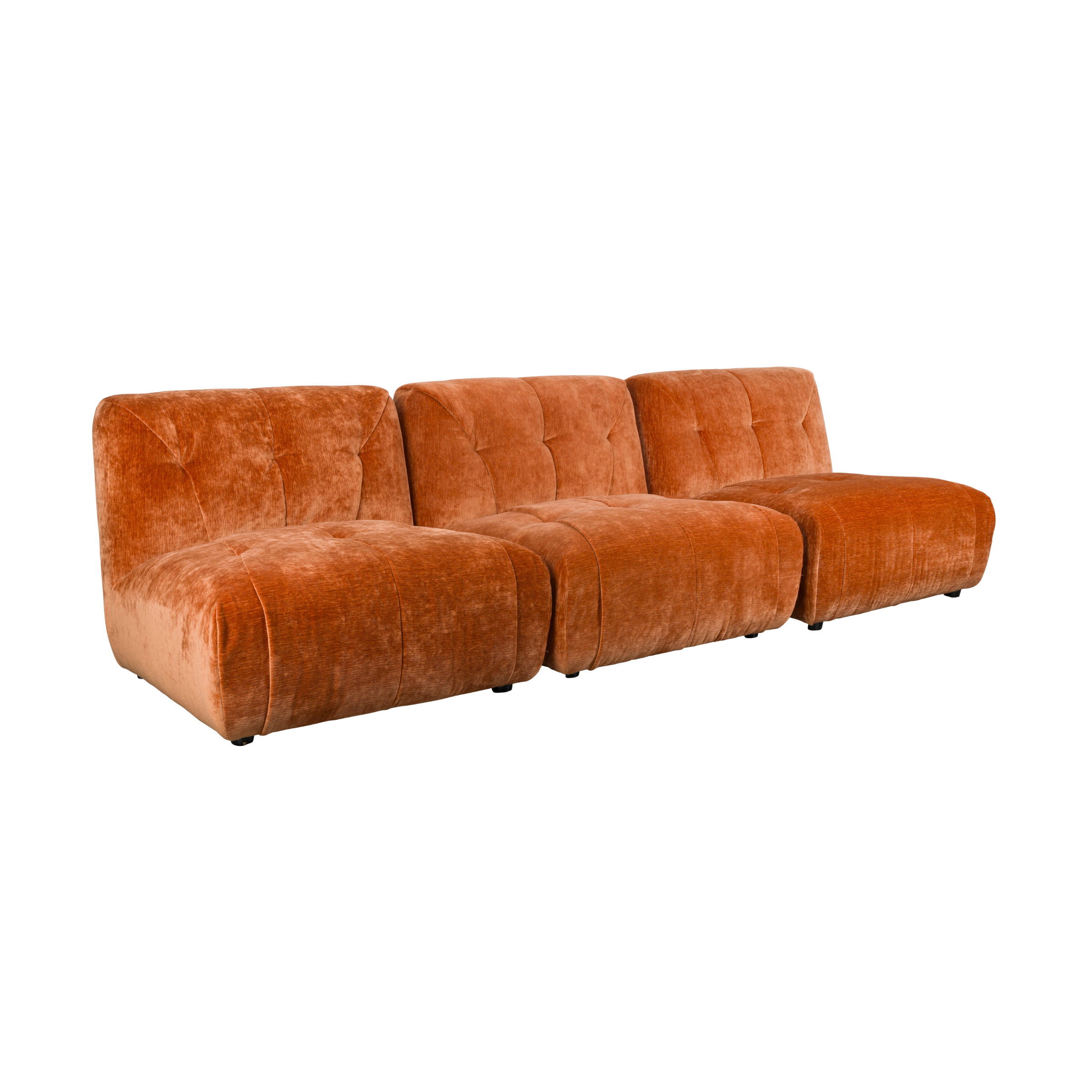 Sofa 3-osobowa GIADA brązowy welur
