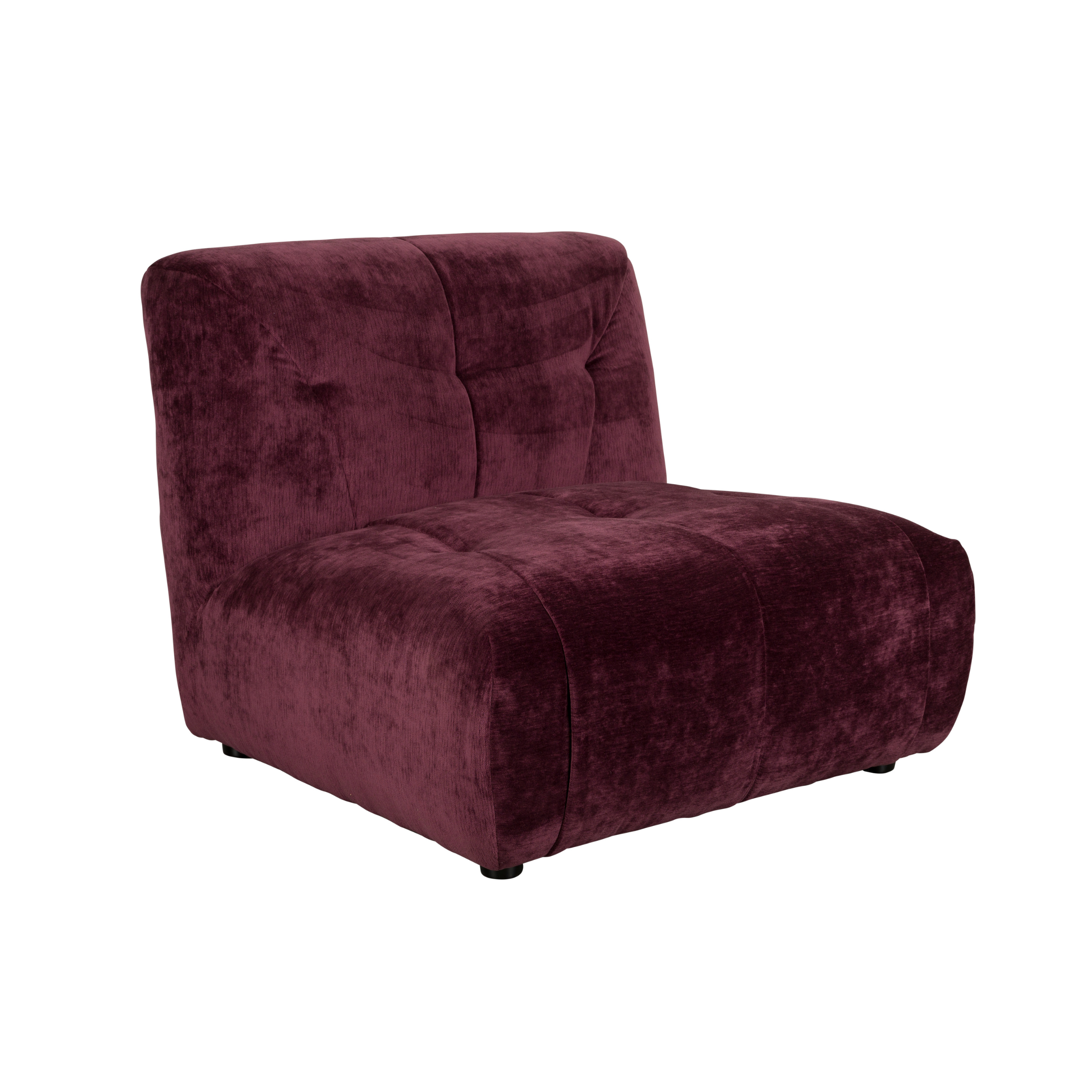 Sofa modułowa GIADA - element 1-osobowy śliwkowy welur