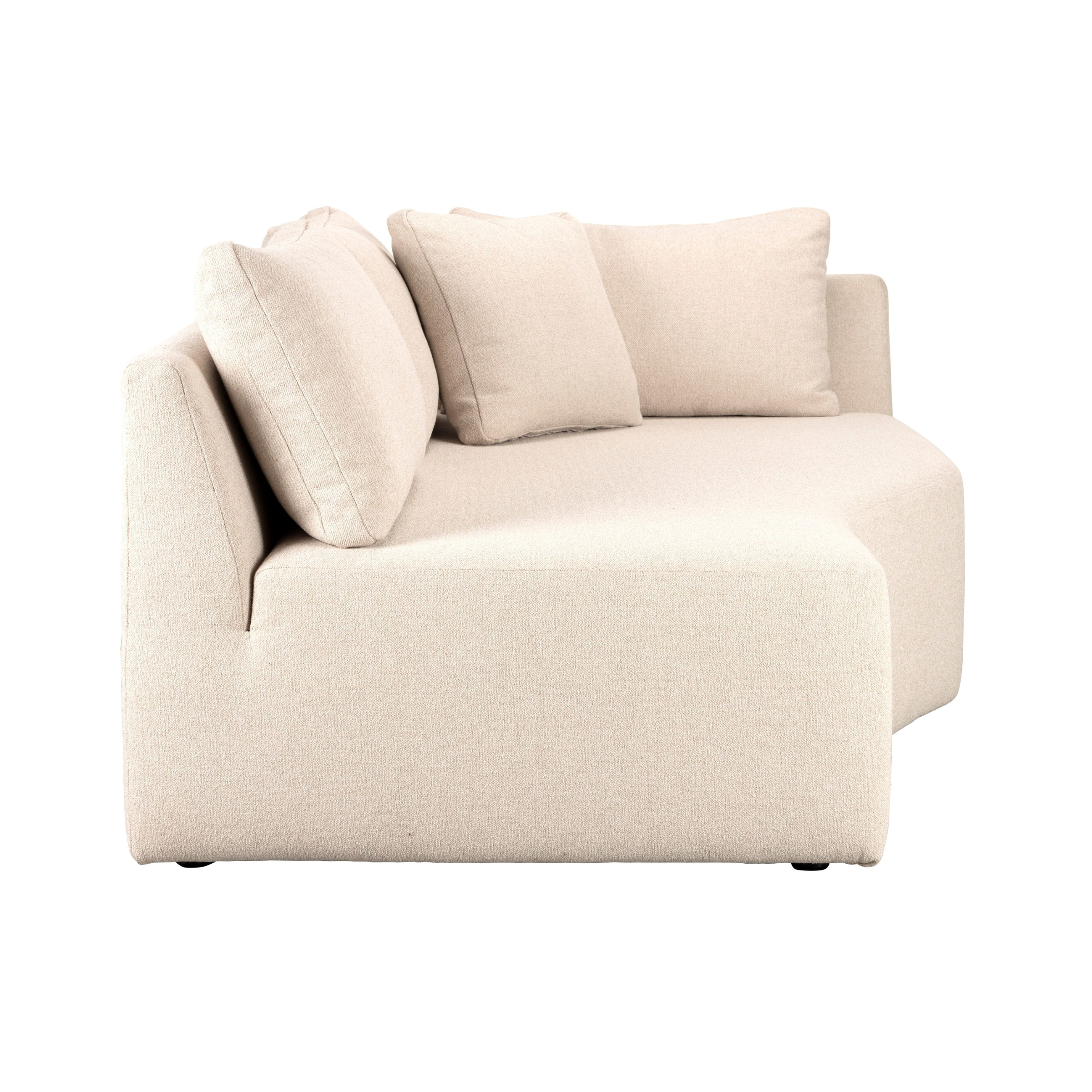 Modulares Sofa PROSPER - linksseitiger Chaiselongue in Sandfarbe