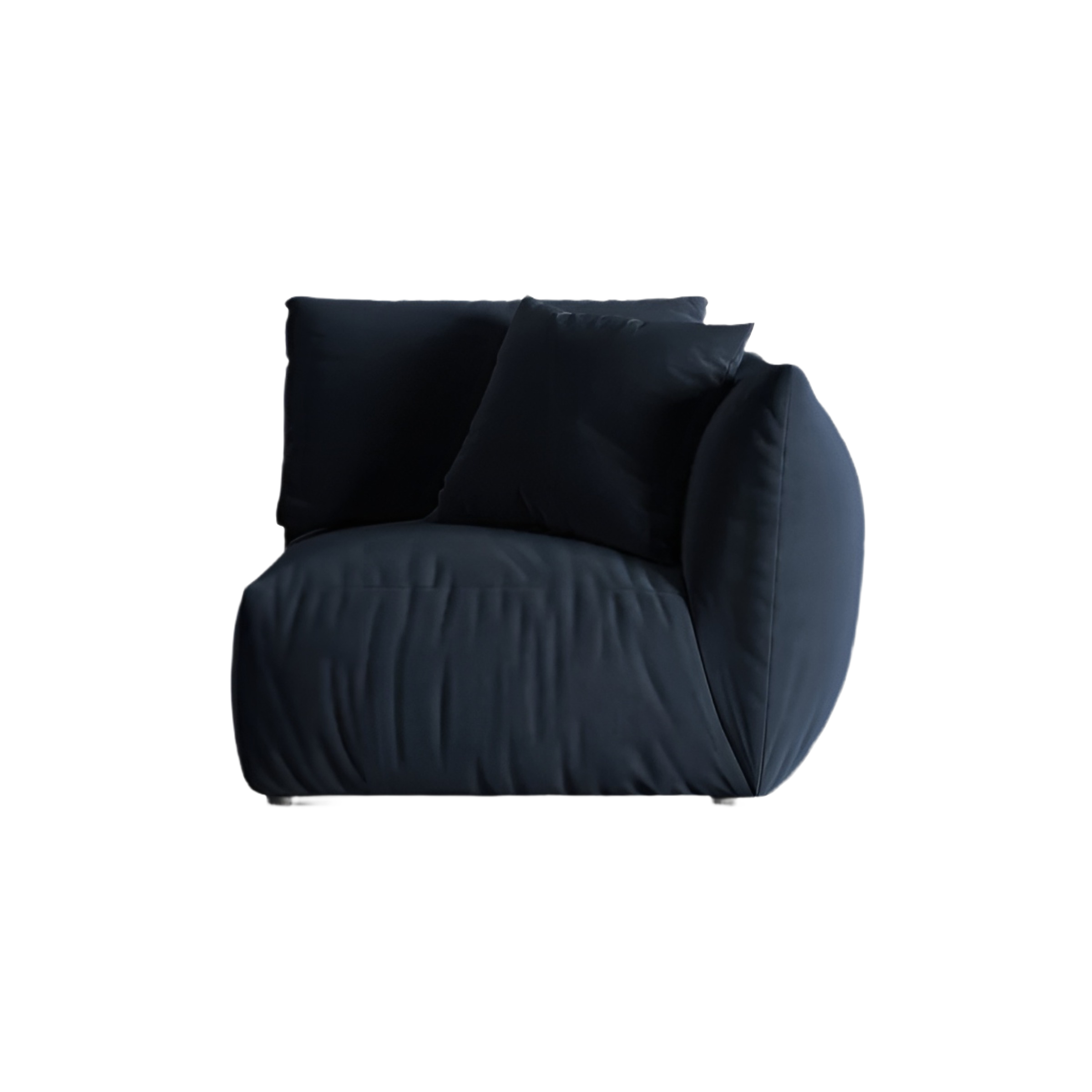 Sofa modułowa aksamitna CHRIS - element prawostronny granat królewski