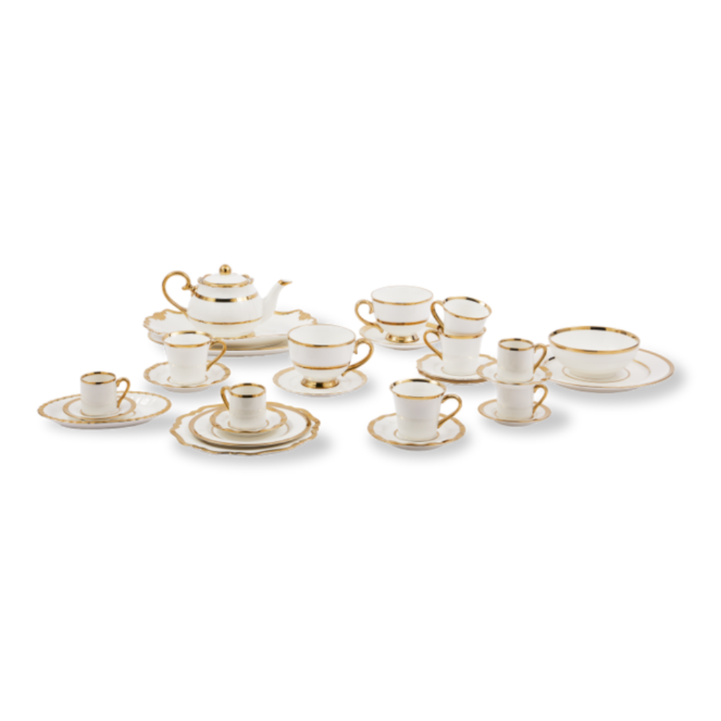 Zestaw do serwowania GOLDEN FINDS porcelana