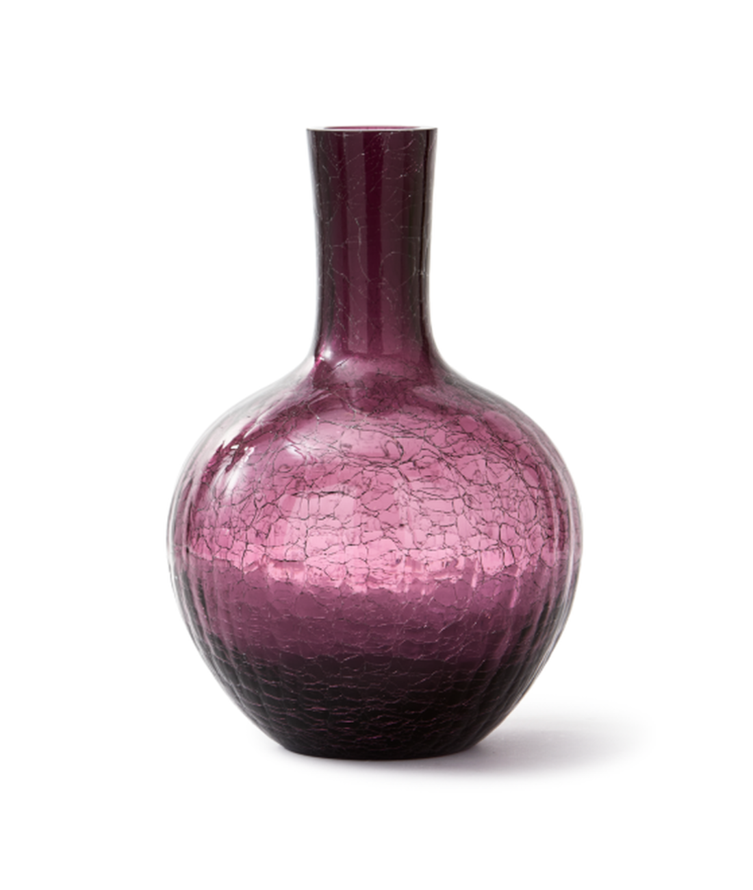 Wazon CRACKLED GLASS ciemny fioletowy