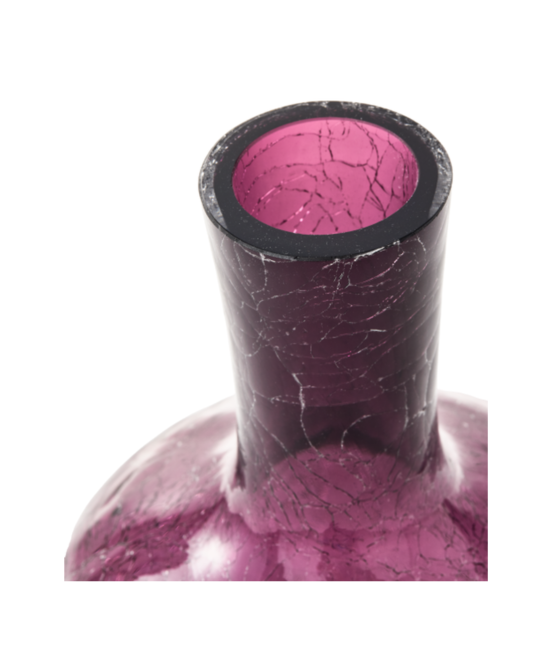 Wazon CRACKLED GLASS ciemny fioletowy