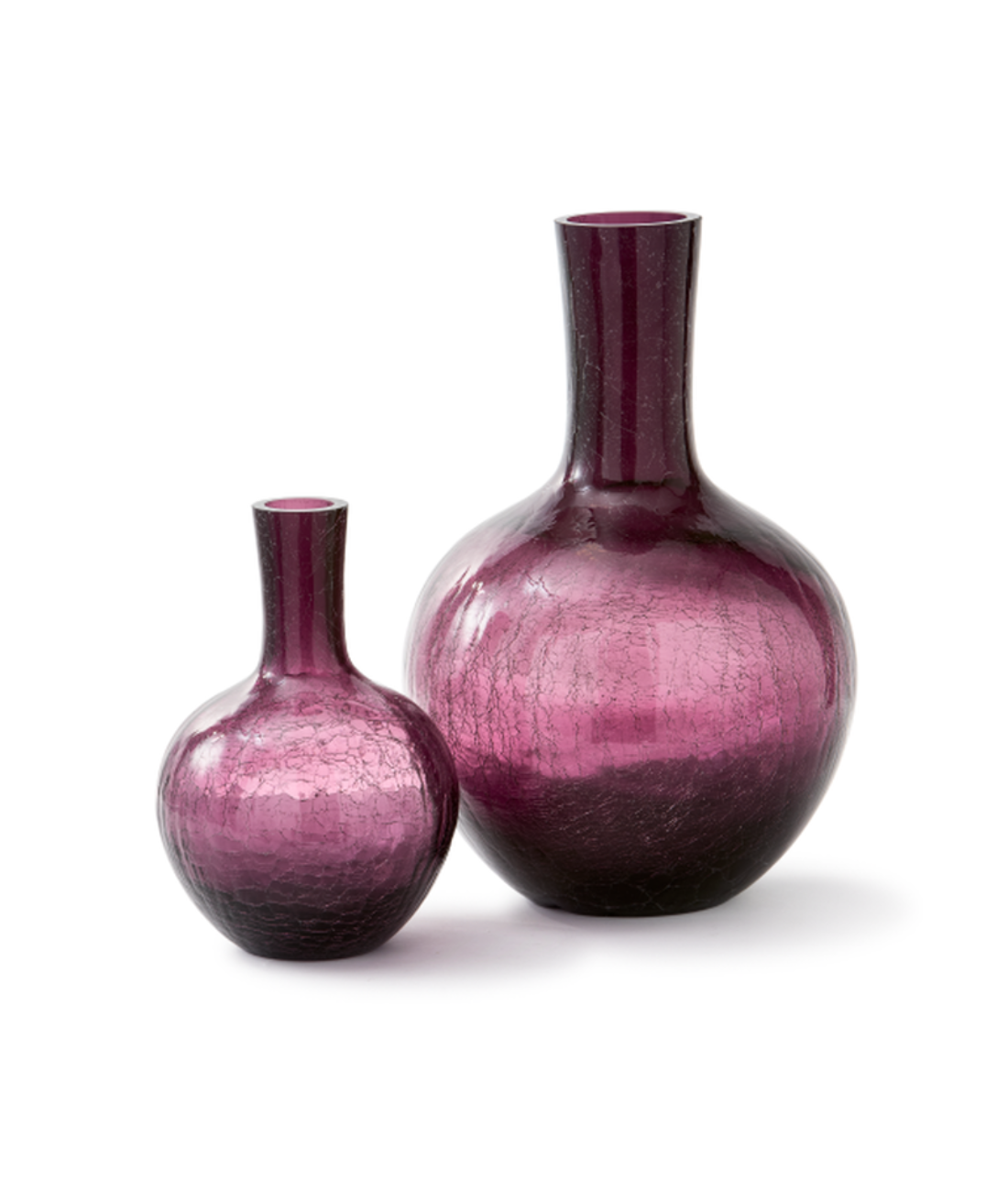 Wazon CRACKLED GLASS ciemny fioletowy