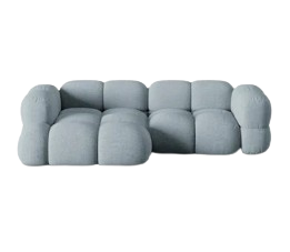 Blaue Ecksofas