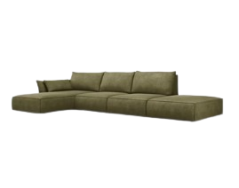 Grüne Ecksofas