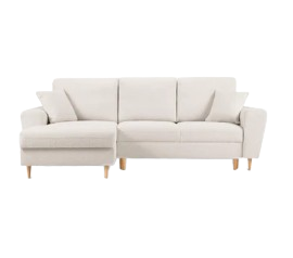 Ecksofas aus Bouclé-Stoff