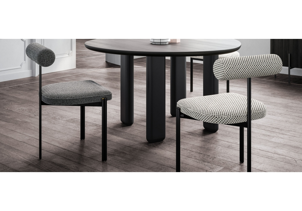 Krzesło CAILLOU biały w czarne kropki Liu Jo Living    Eye on Design