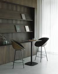 Armchair upholstered bar chair with a beech base