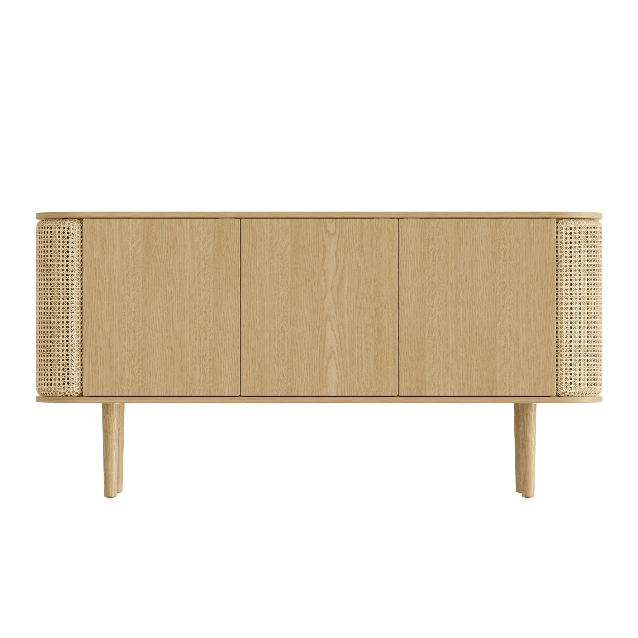 Komoda TREASURES rattan z dębem UMAGE 3-drzwiowa   Eye on Design