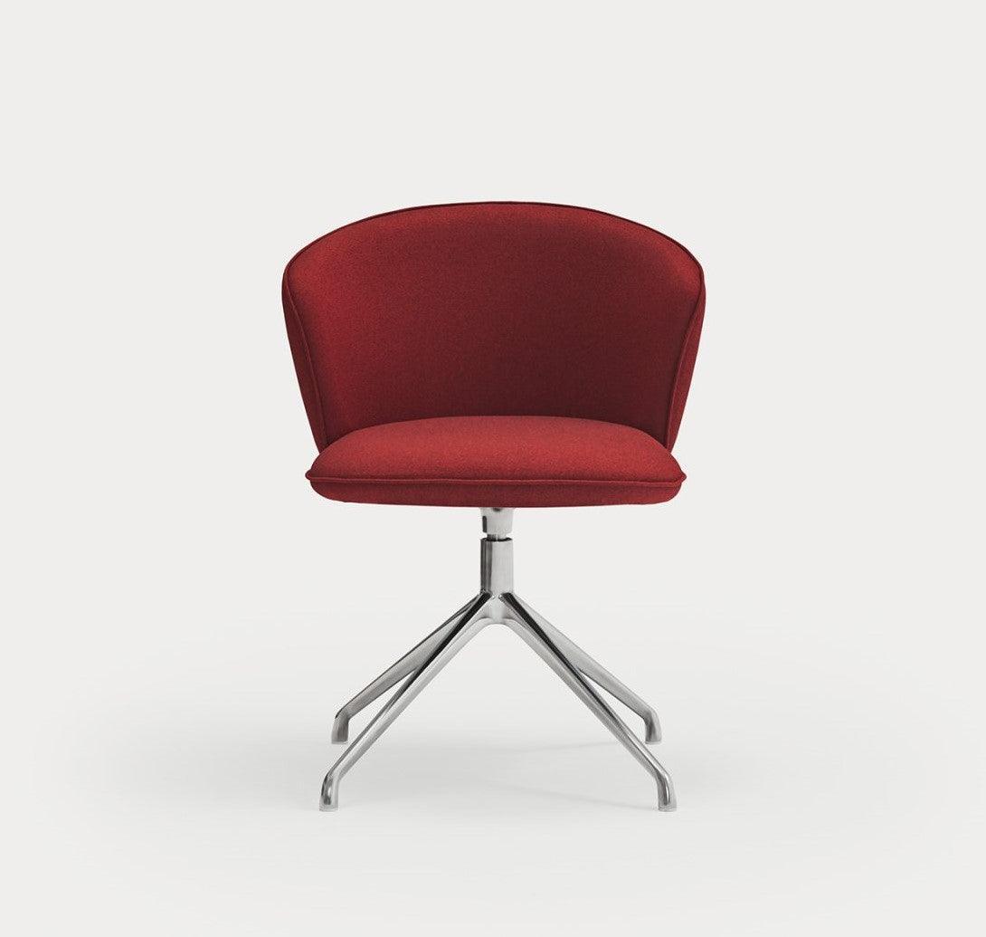 Krzesło ADD czerwony z chromowaną podstawą Teulat    Eye on Design