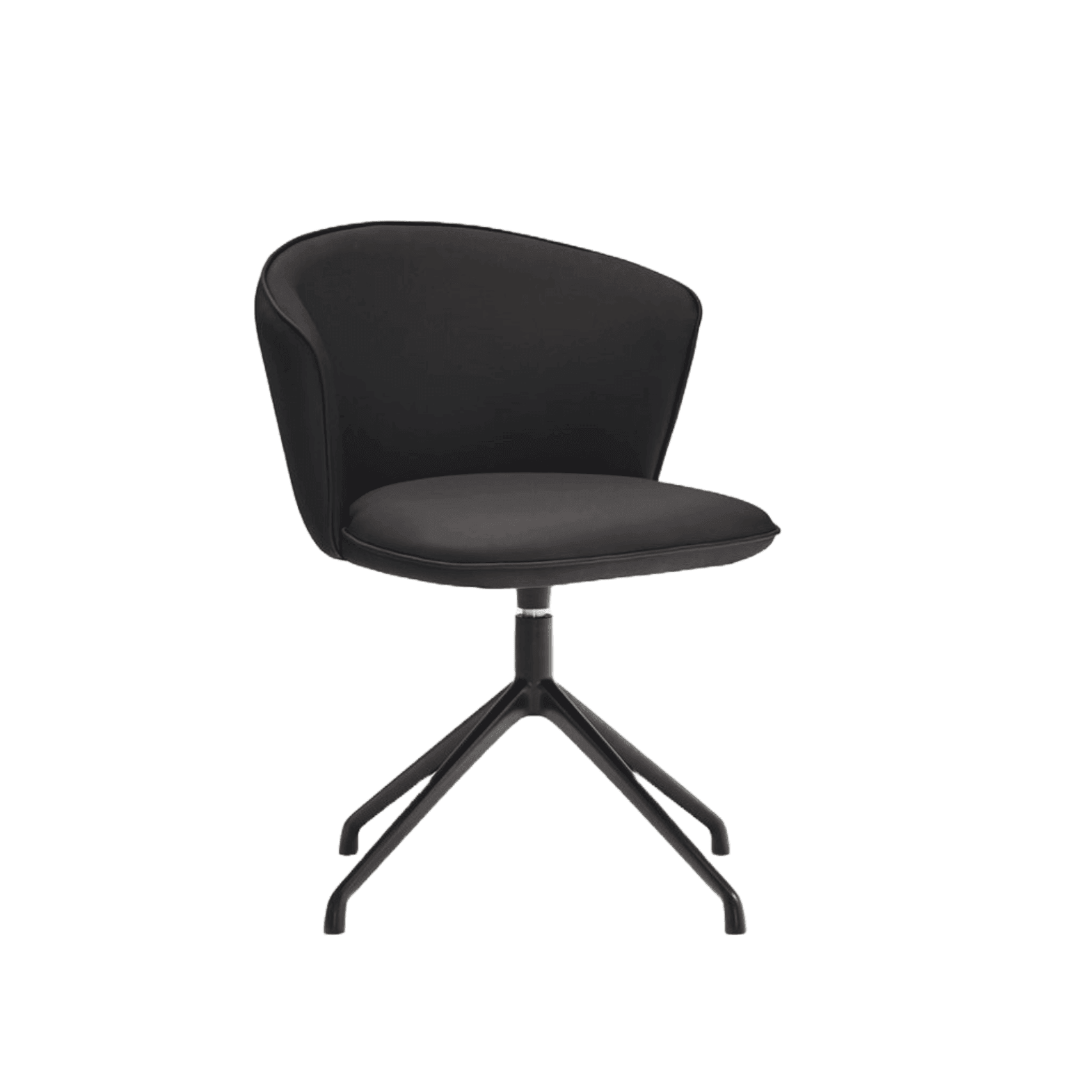 Krzesło ADD ekoskóra czarna z czarną podstawą Teulat    Eye on Design