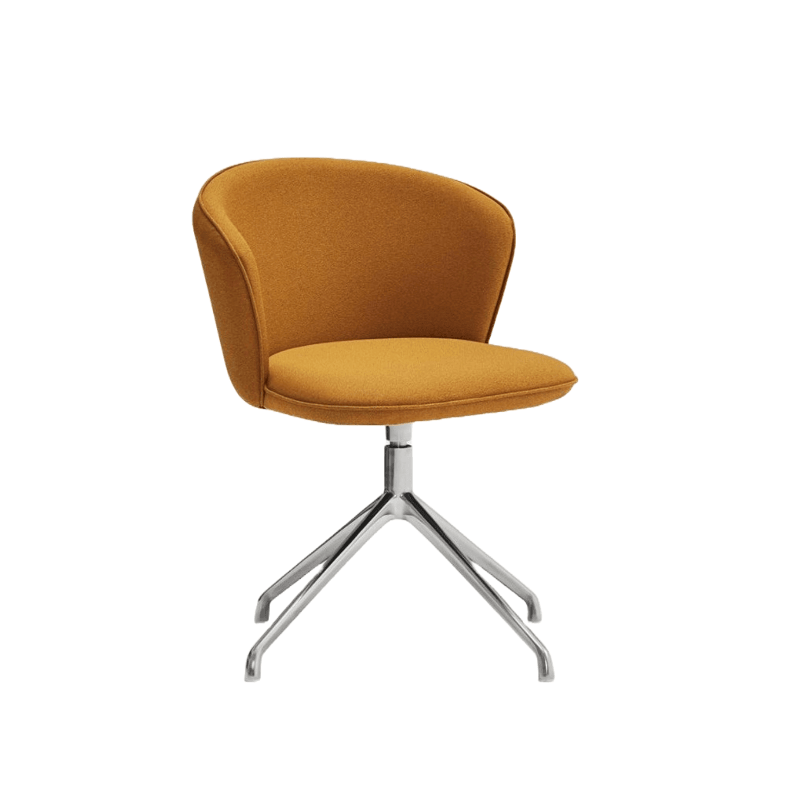 Krzesło ADD musztardowy z chromowaną podstawą Teulat    Eye on Design