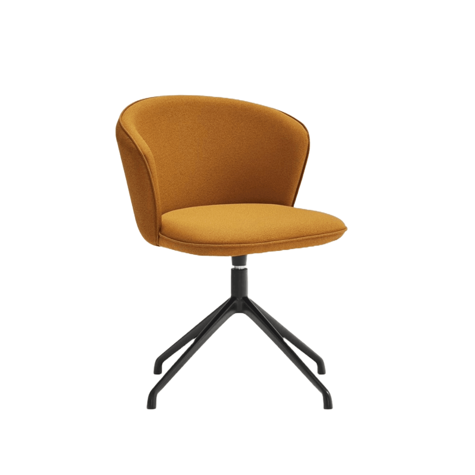 Krzesło ADD musztardowy z czarną podstawą Teulat    Eye on Design