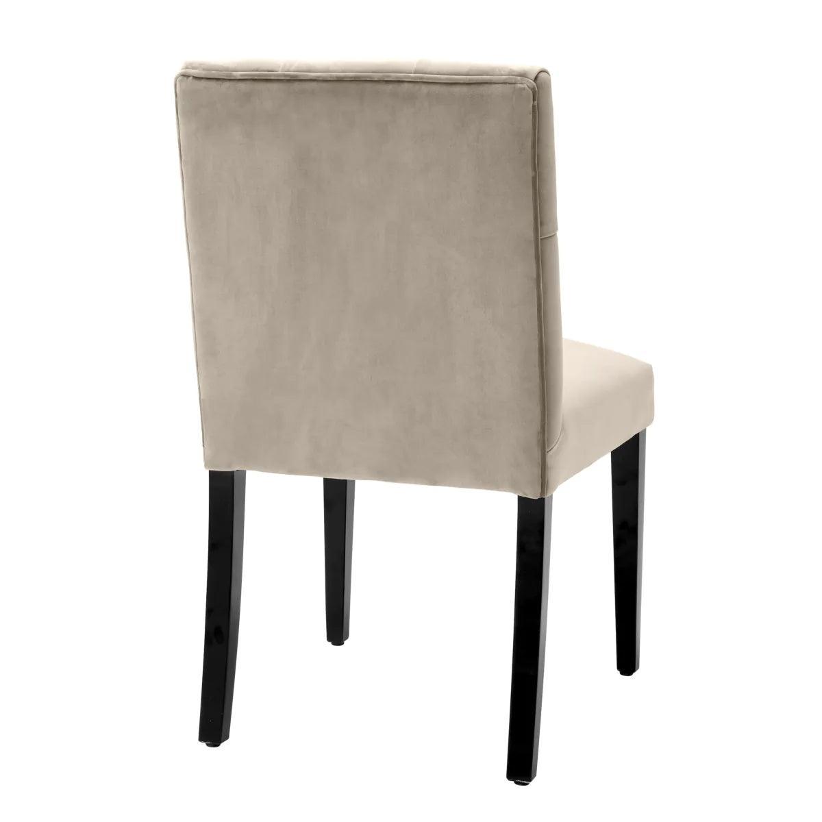 Krzesło aksamitne ATENA jasnoszary Eichholtz    Eye on Design