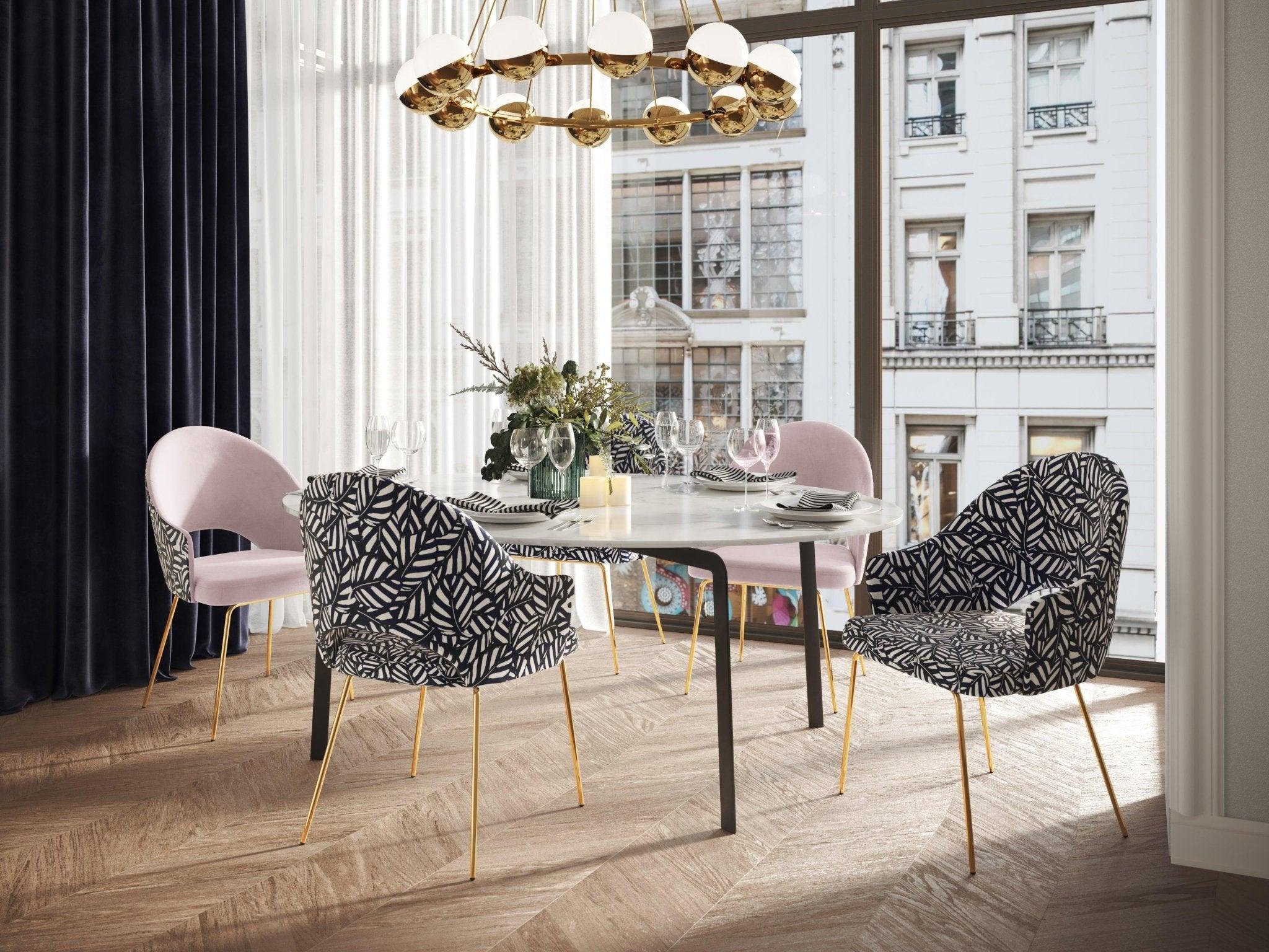 Krzesło aksamitne LYS lawendowy z botanicznym wzorem CXL by Christian Lacroix    Eye on Design