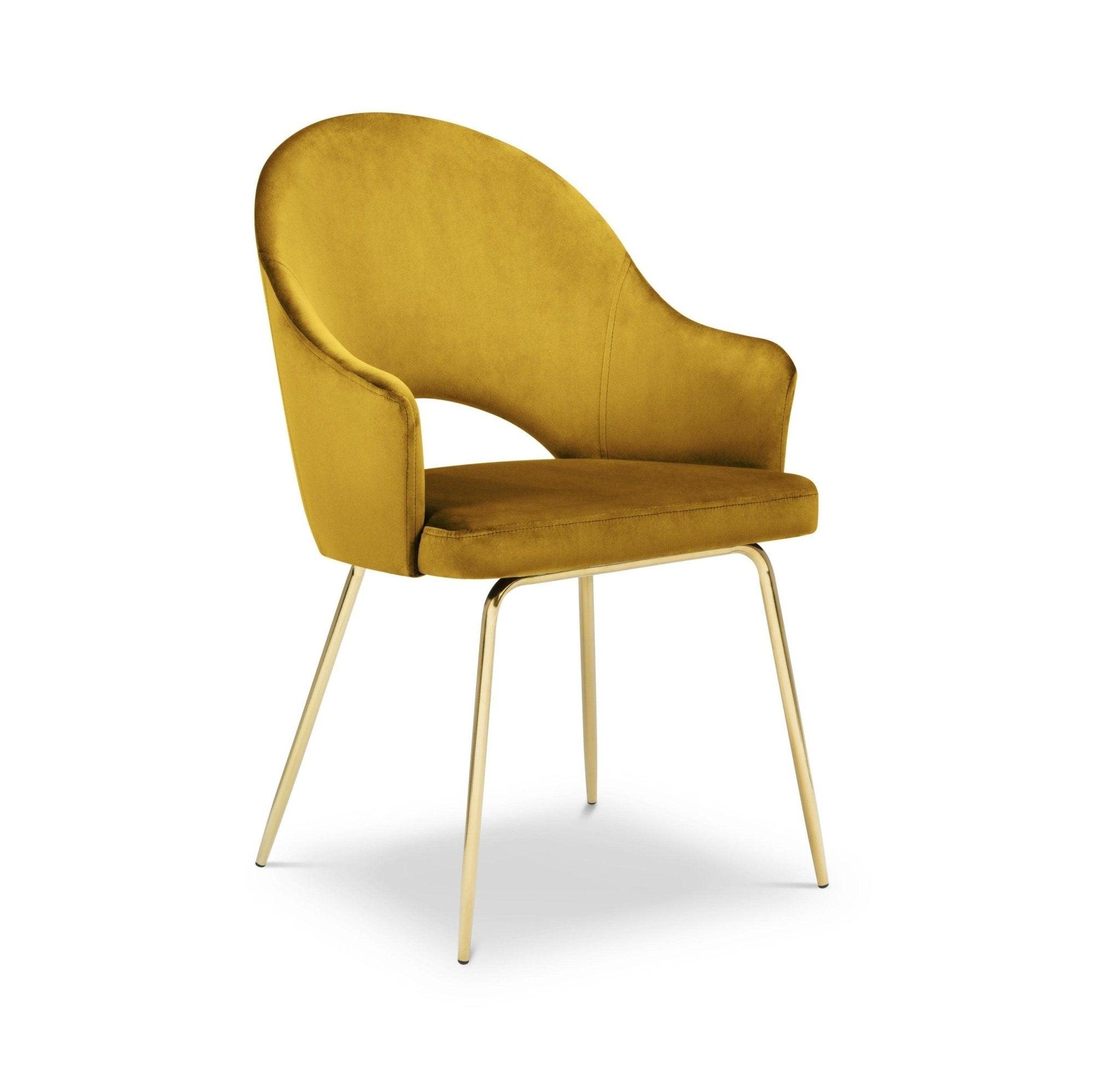 Krzesło aksamitne LYS musztardowy CXL by Christian Lacroix    Eye on Design