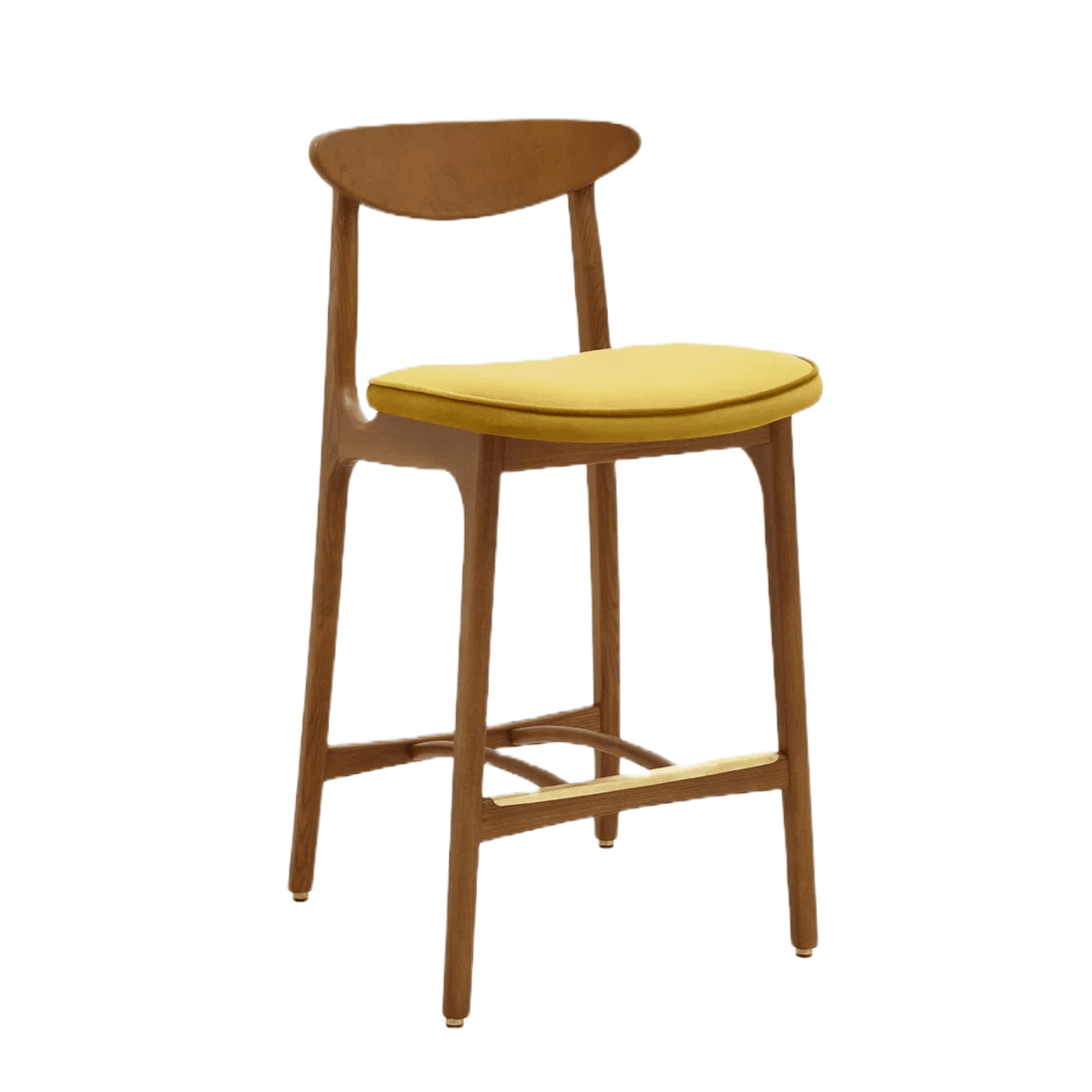 Krzesło barowe 200-190 MIX żółty w tkaninie Shine Velvet Mustard 366 concept    Eye on Design