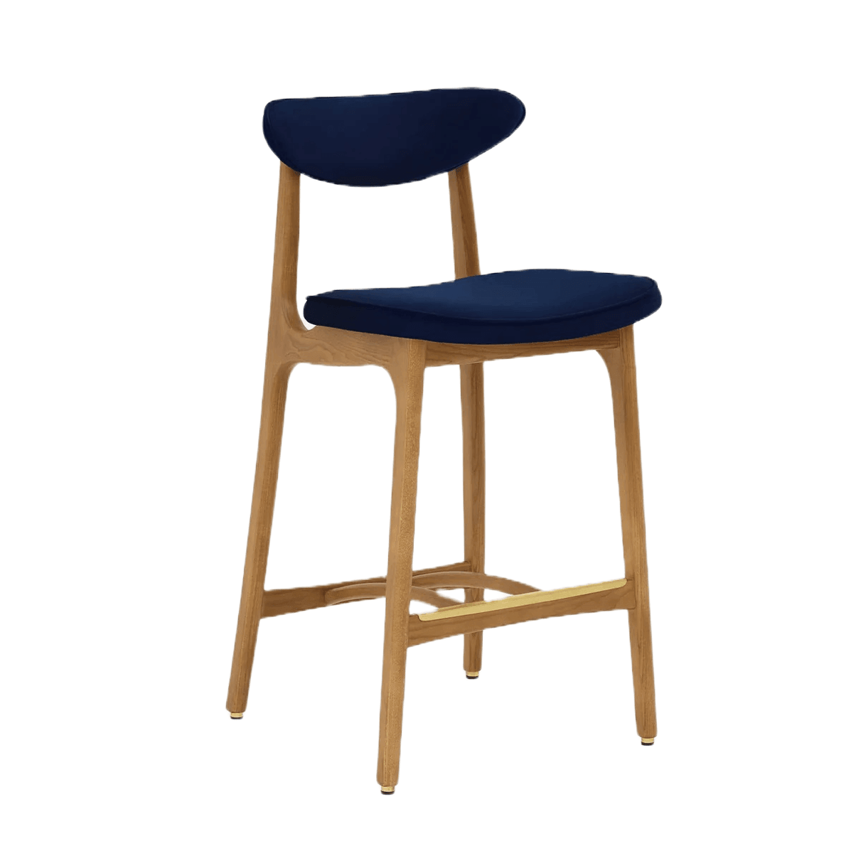 Krzesło barowe 200-190 niebieski w tkaninie Velvet Indigo 366 concept    Eye on Design