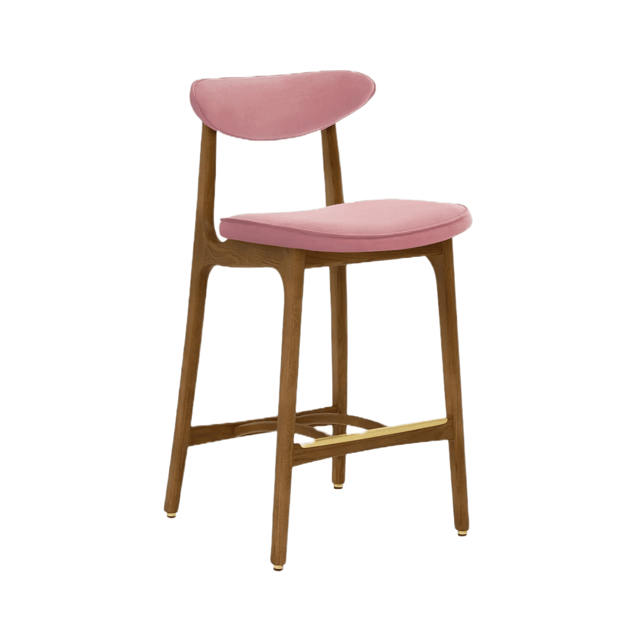 Krzesło barowe 200-190 różowy w tkaninie Velvet Powder Pink 366 concept    Eye on Design