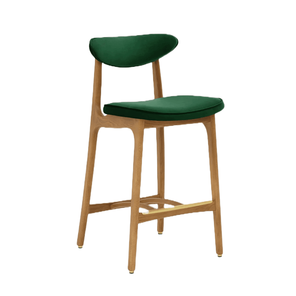 Krzesło barowe 200-190 zielony w tkaninie Velvet Bottle Green 366 concept    Eye on Design